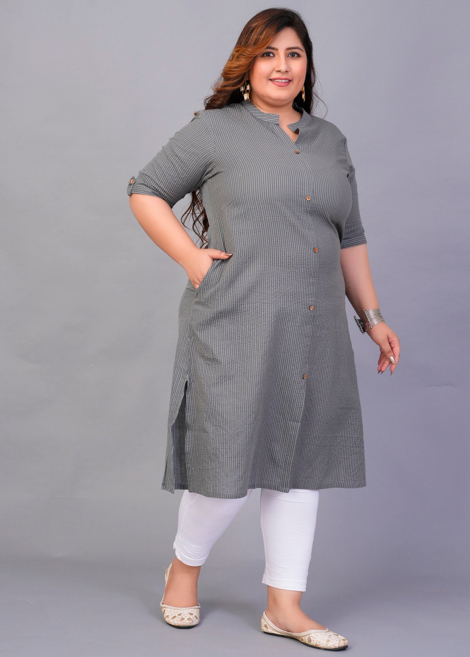 Silver Streak A-Line kurti