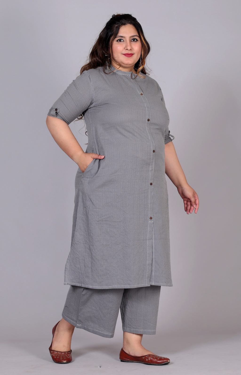 Charcoal Check Co-ord Set