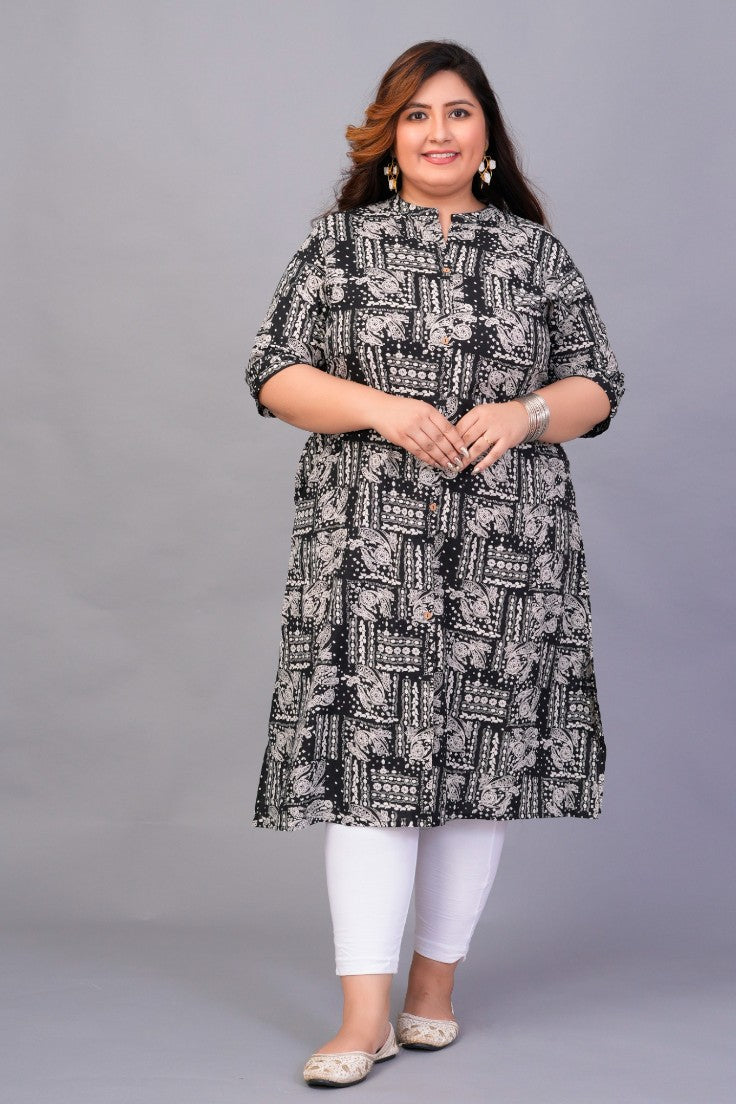 Ebony Mosaic A-line kurti