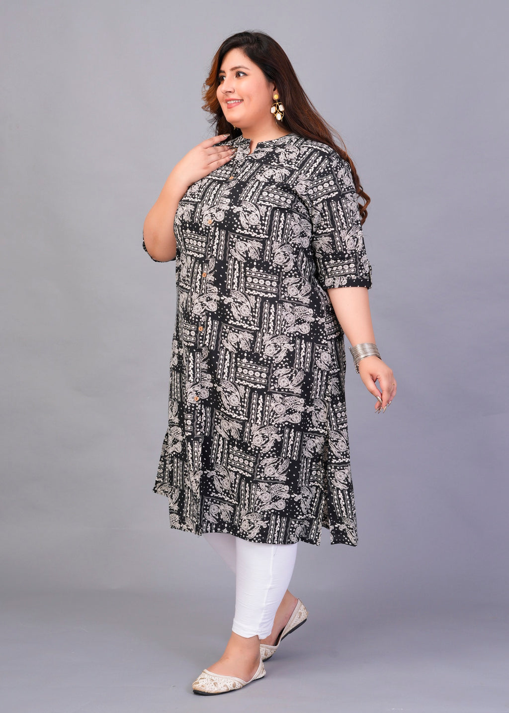 Ebony Mosaic A-line kurti