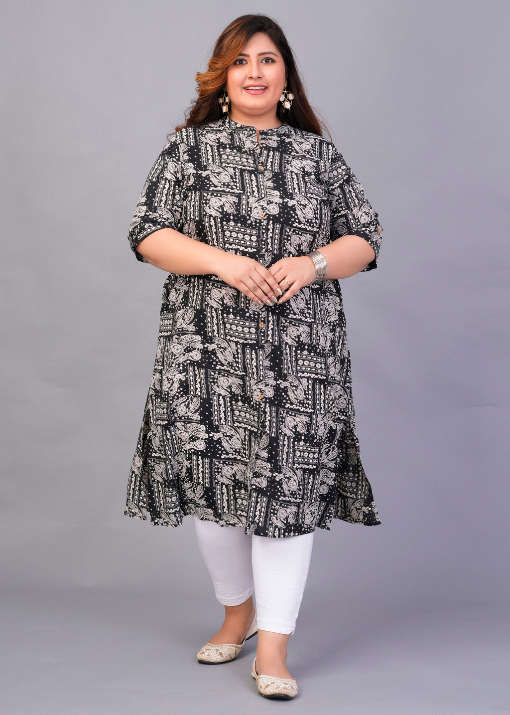 Ebony Mosaic A-line kurti