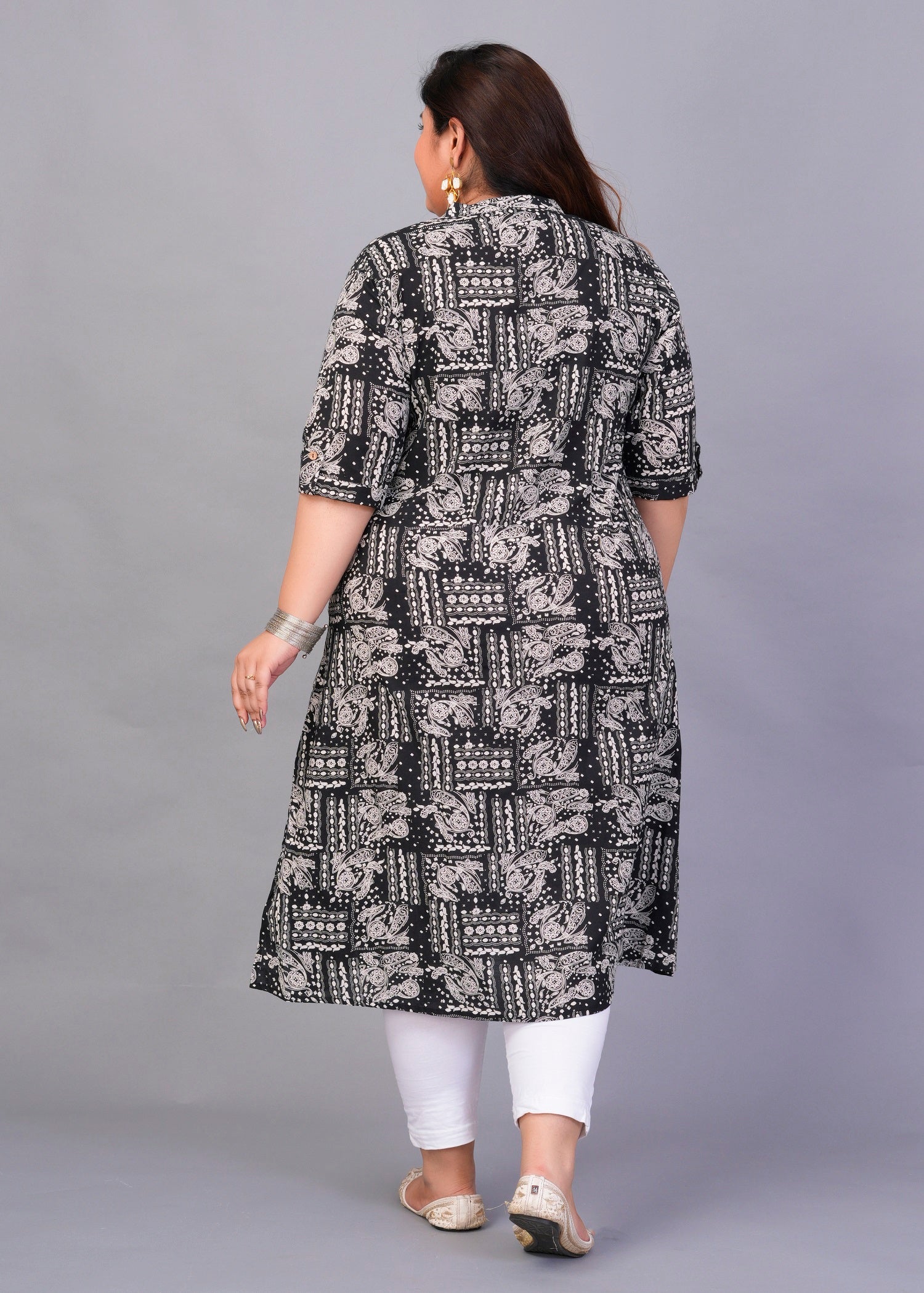 Ebony Mosaic A-line kurti