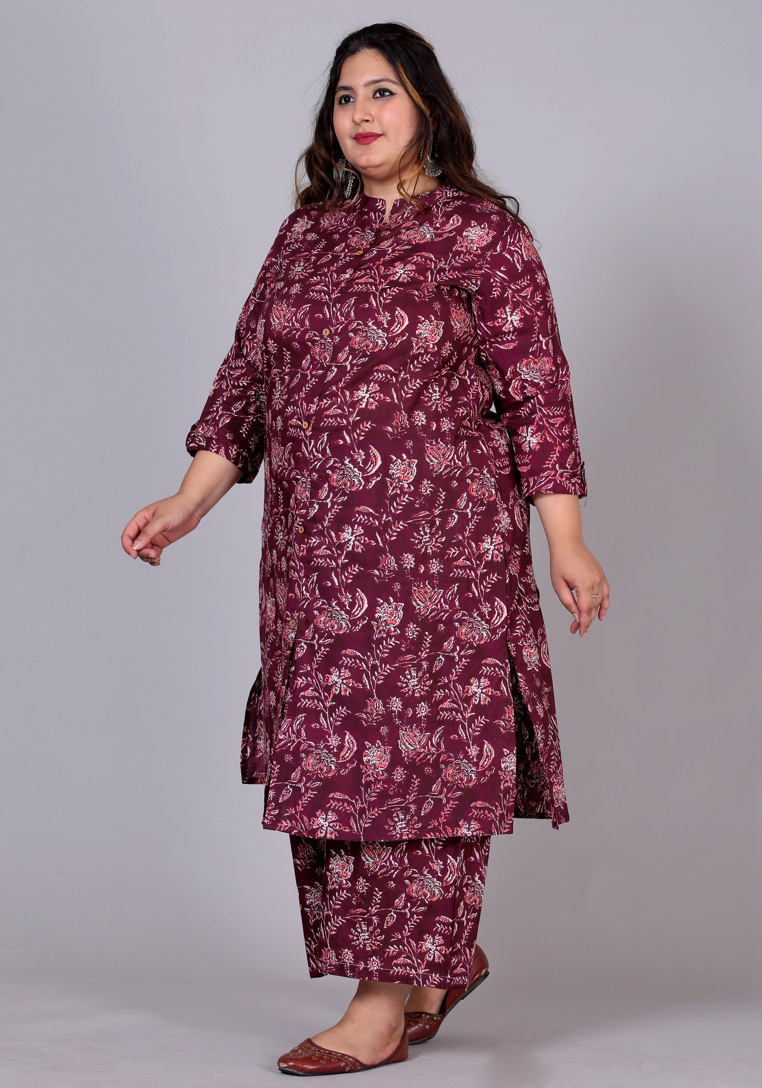 Burgundy Bloom Co-ord Set