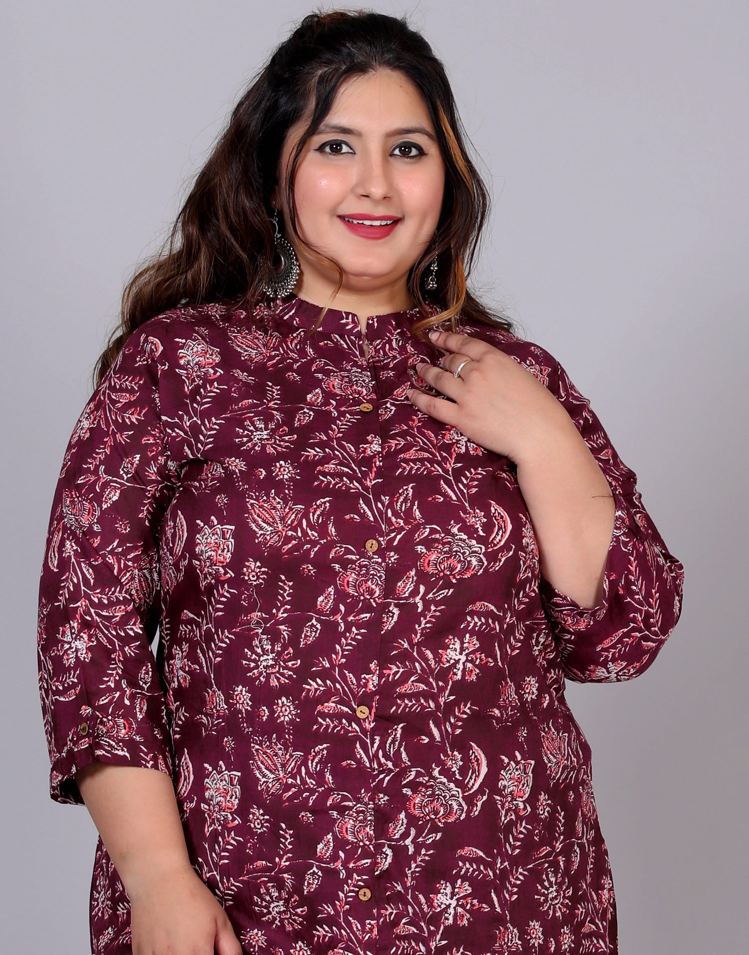 Burgundy Bloom Co-ord Set