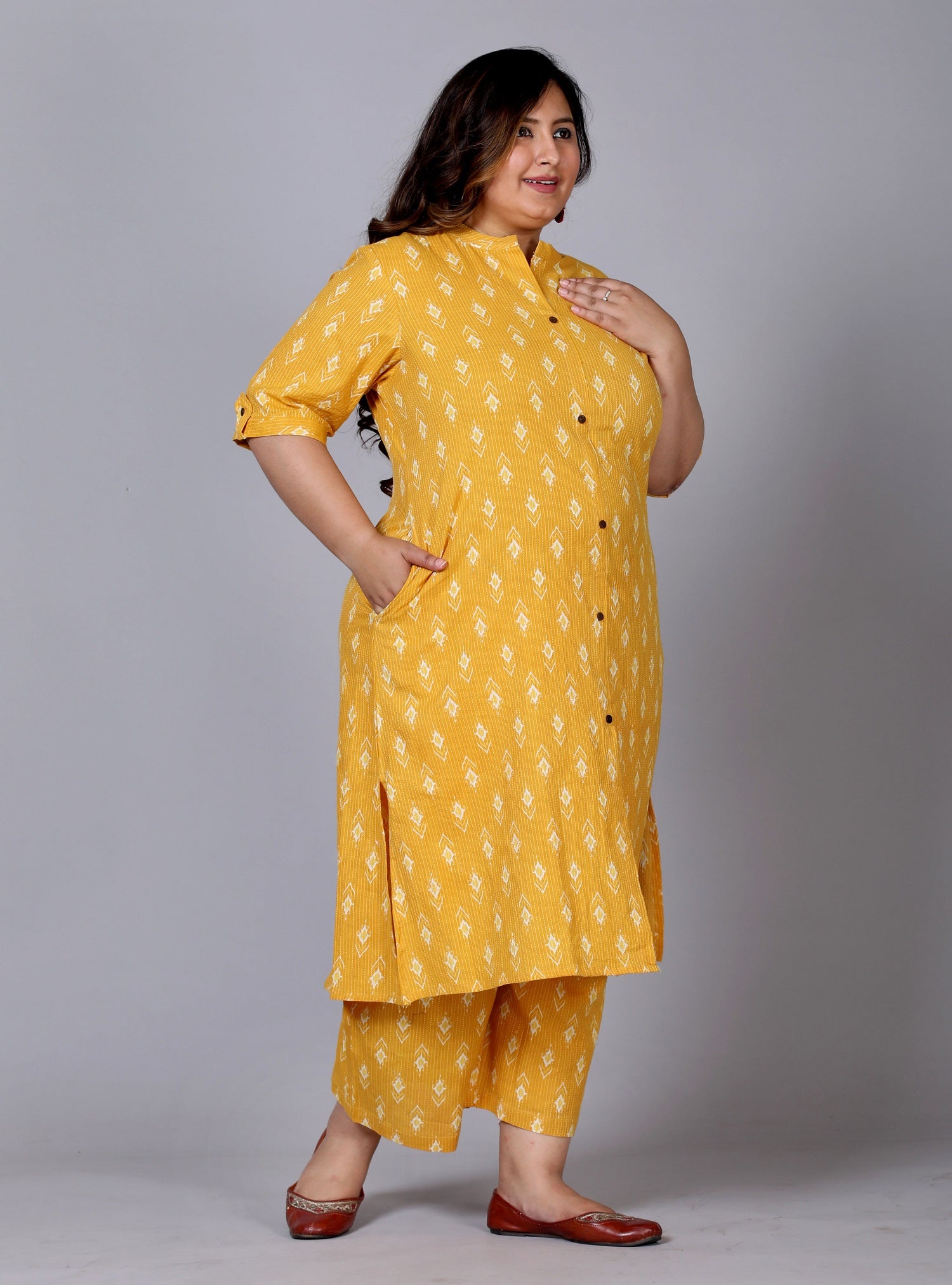 Mustard Diamond Co-ord Set