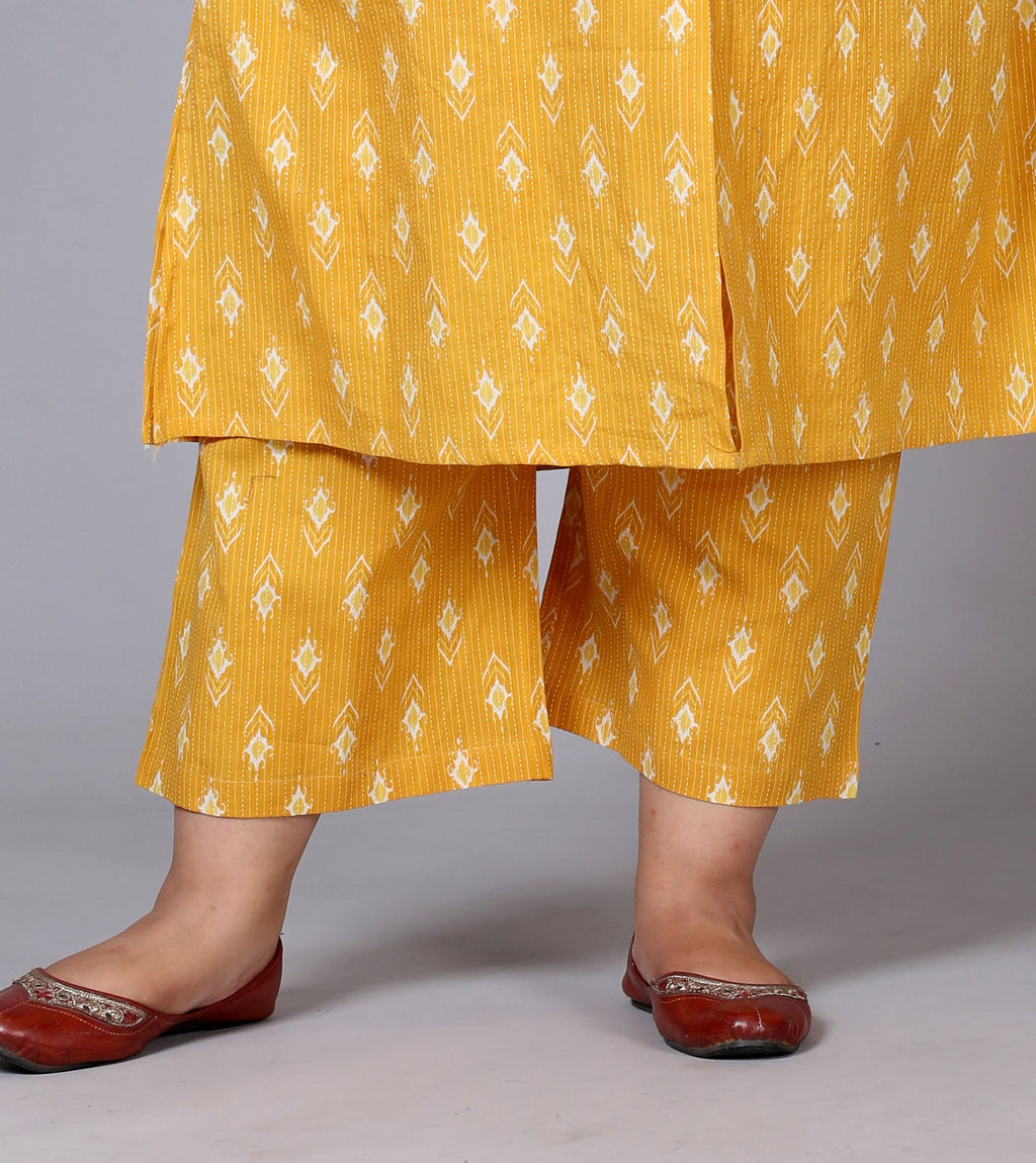 Mustard Diamond Co-ord Set