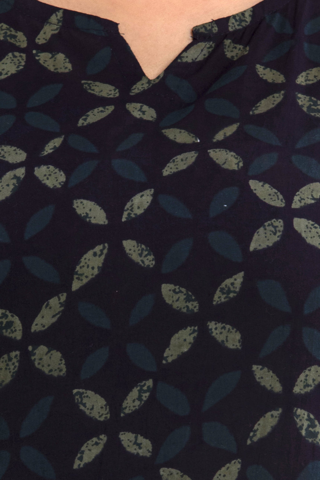 Indigo Geometric Print Pajama Set