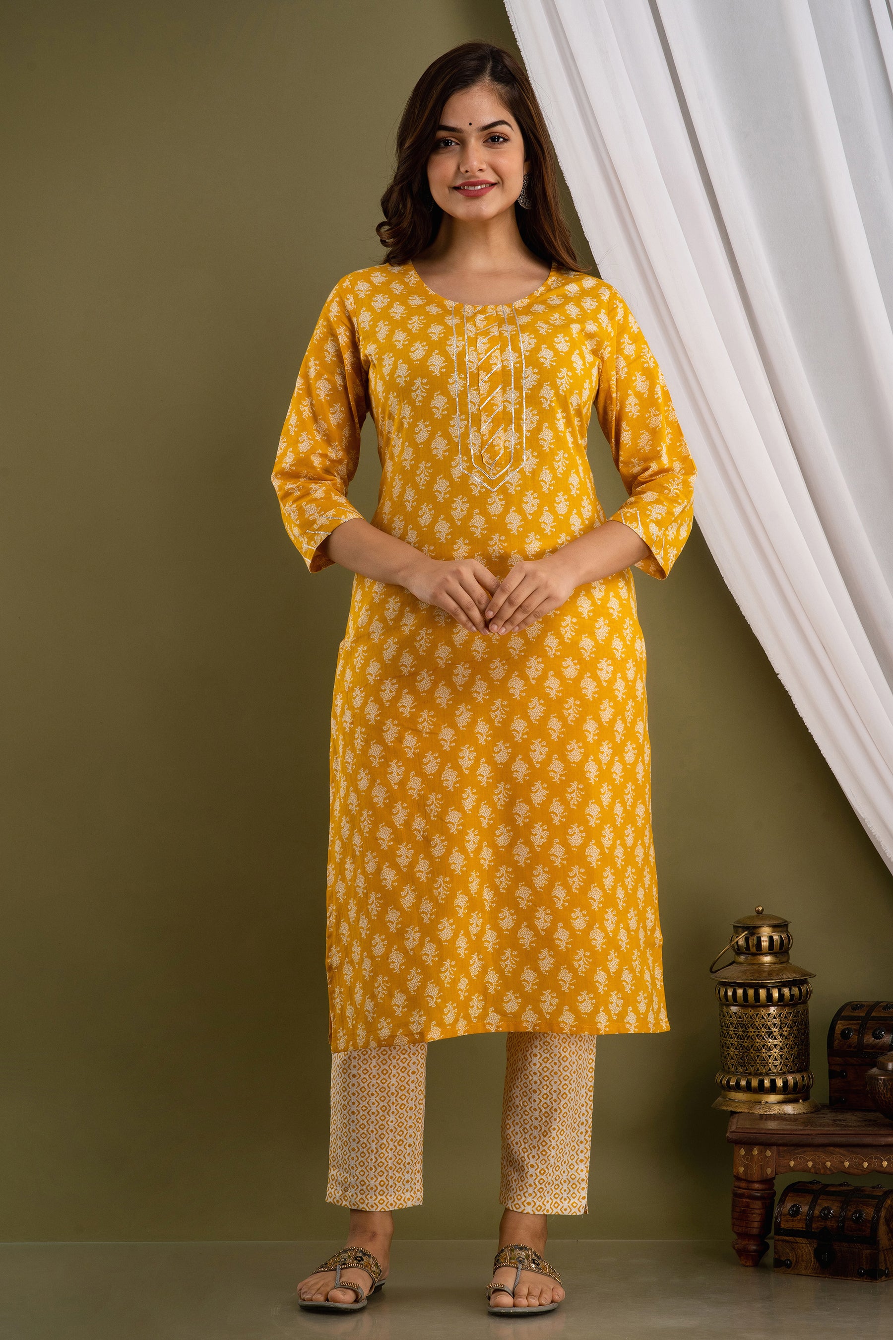 Haldi Hues Dupatta Set