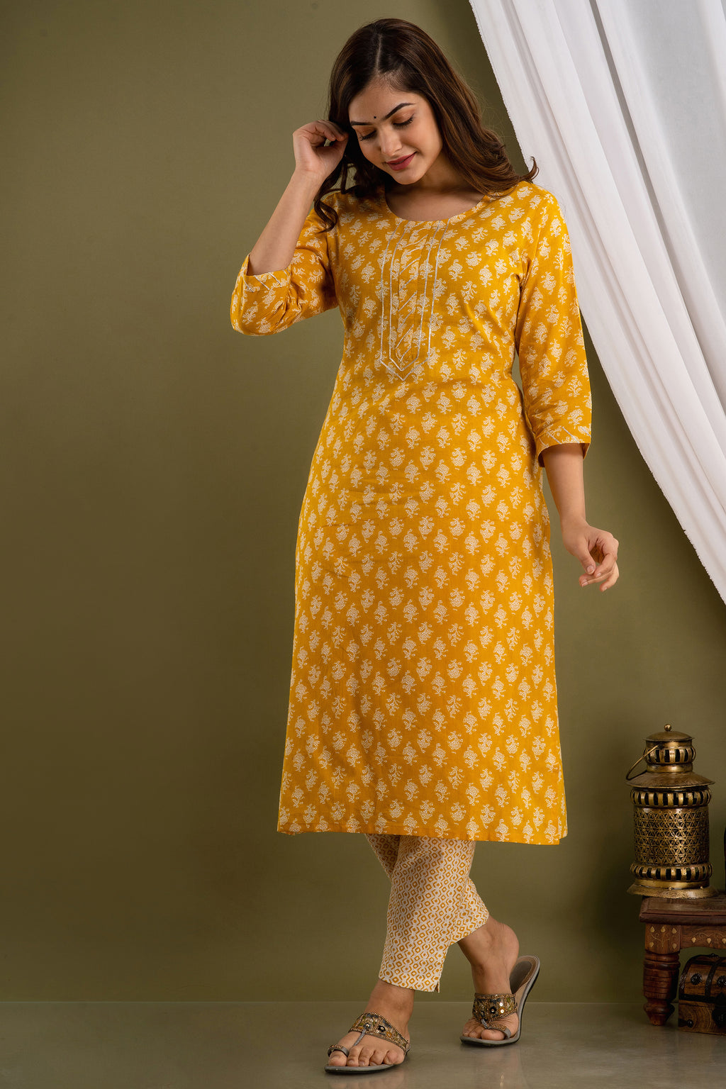 Haldi Hues Dupatta Set