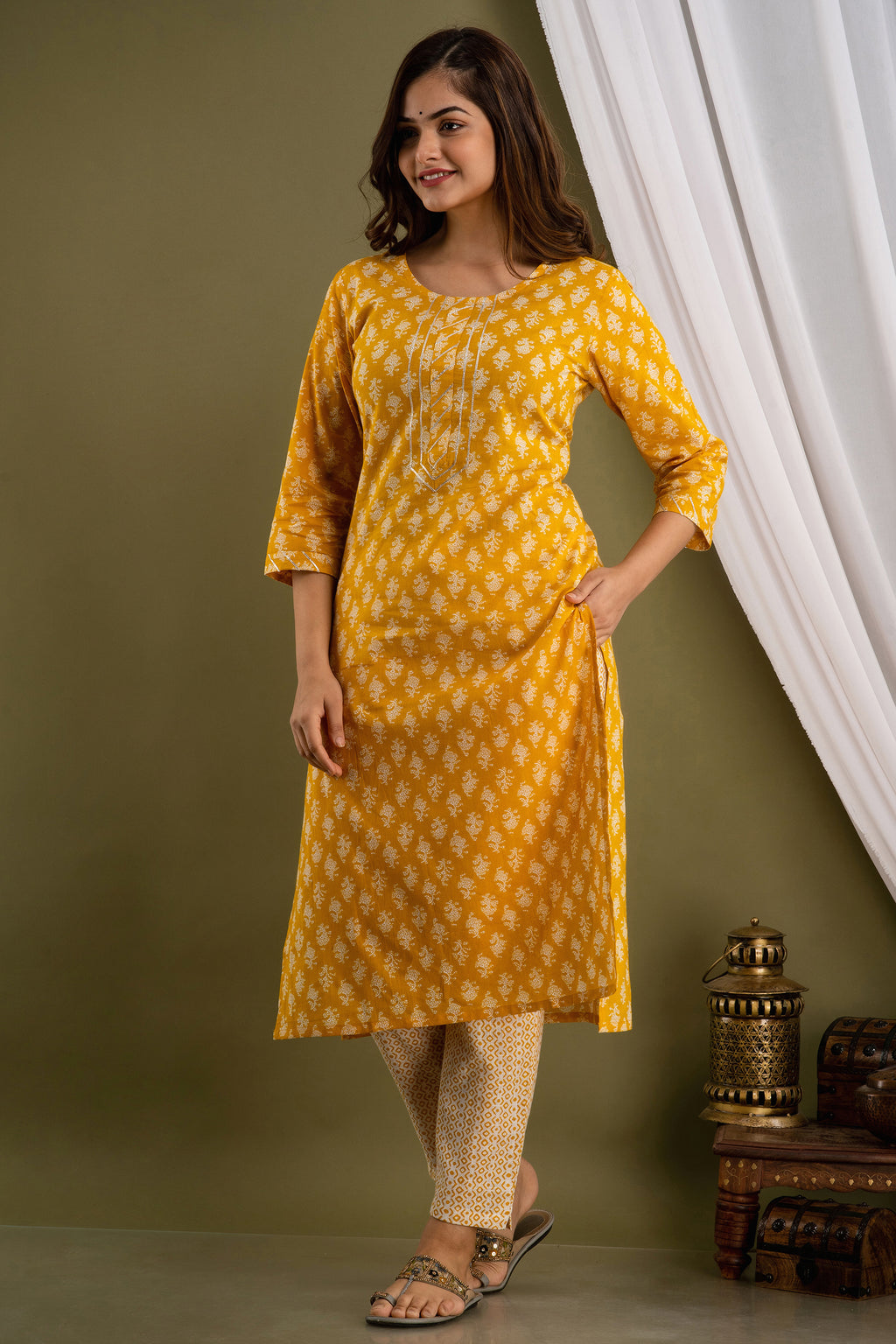 Haldi Hues Dupatta Set