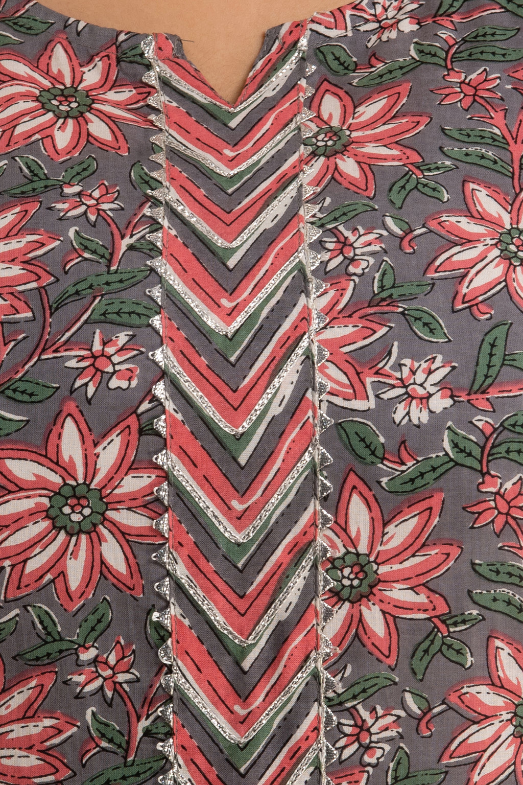 Charcoal Rose Ensemble Dupatta Set