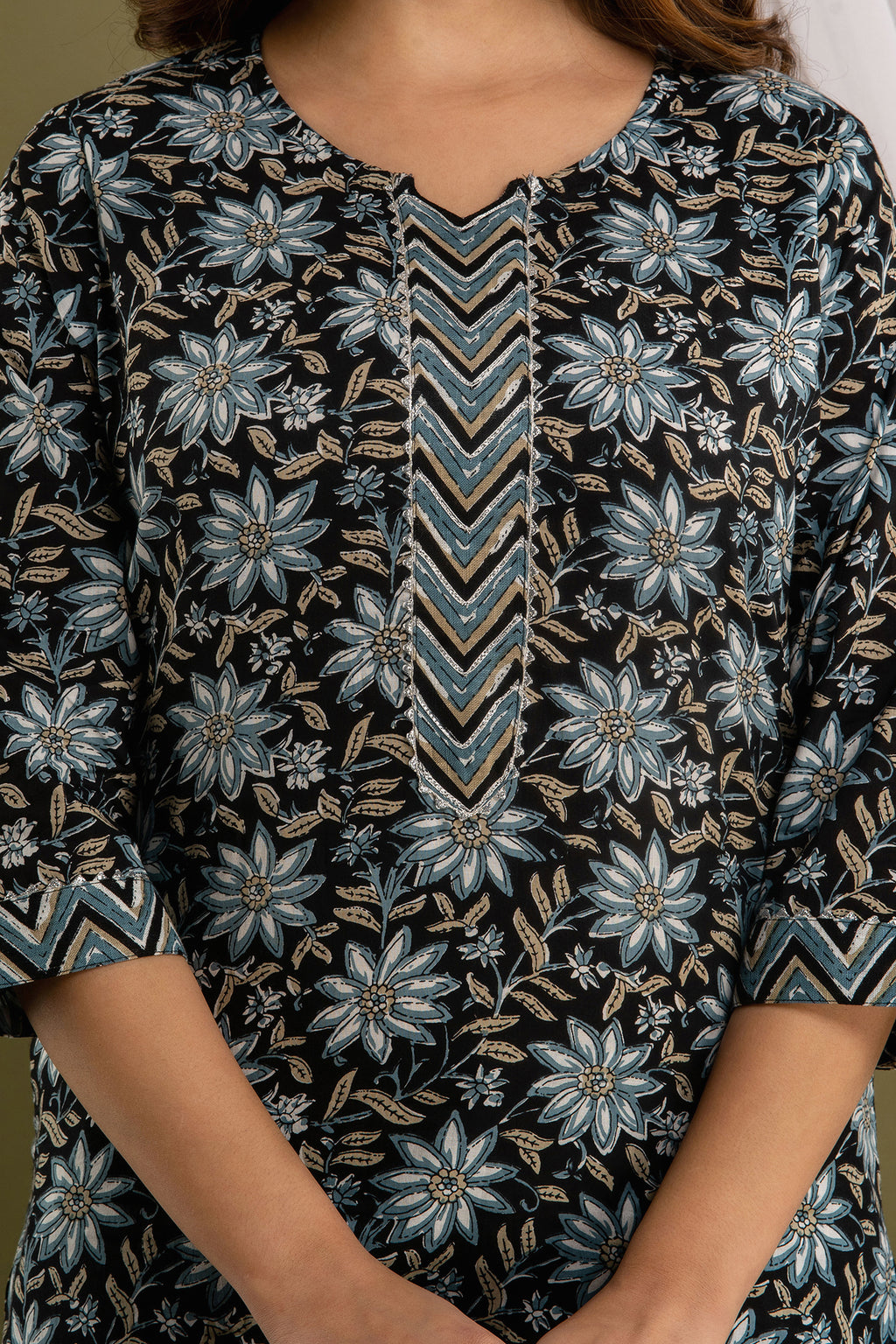 Black Ice Dupatta Set