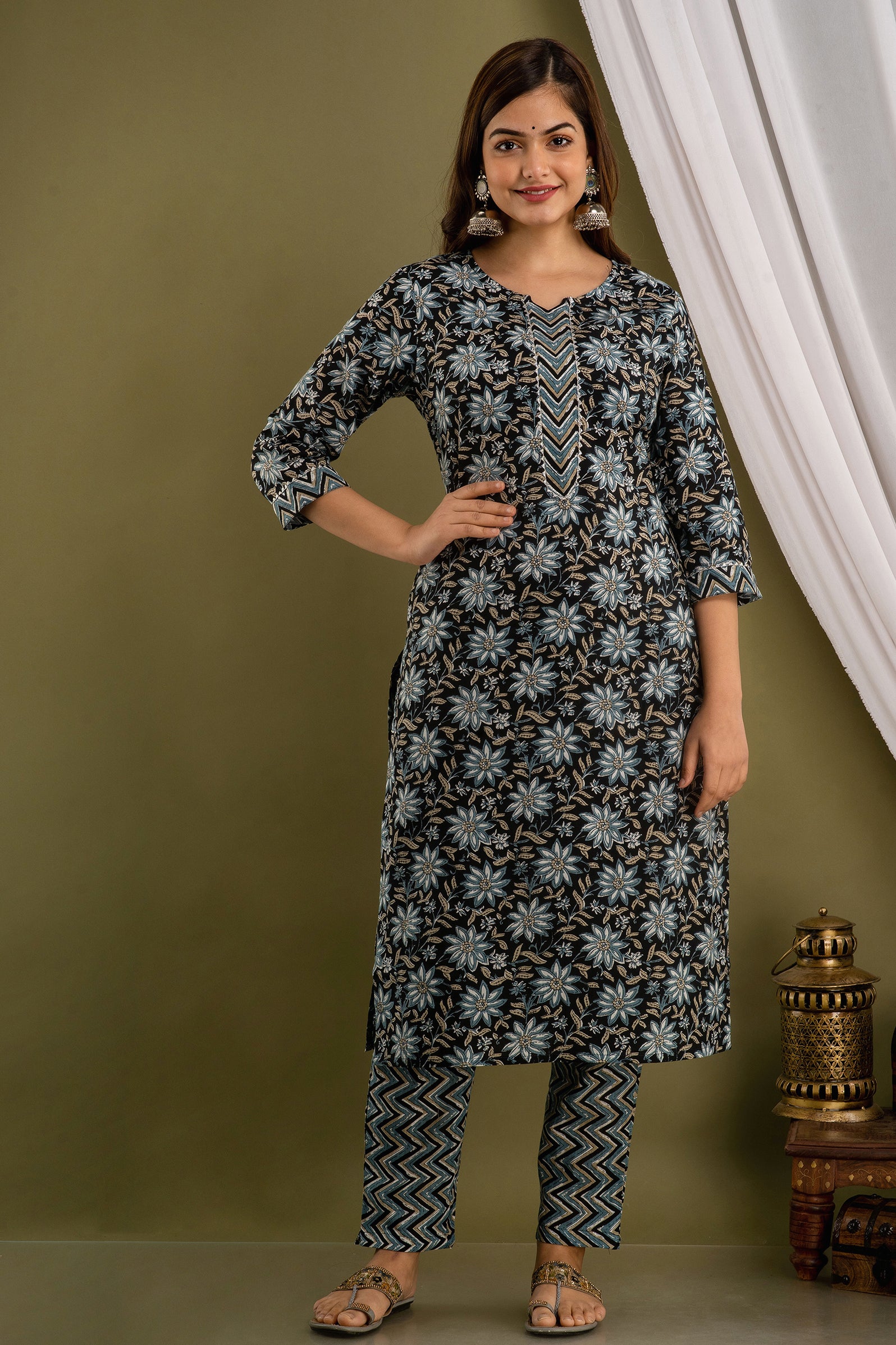 Black Ice Dupatta Set