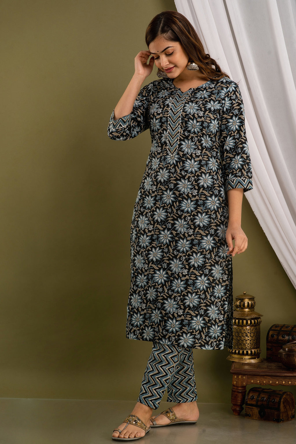 Black Ice Dupatta Set