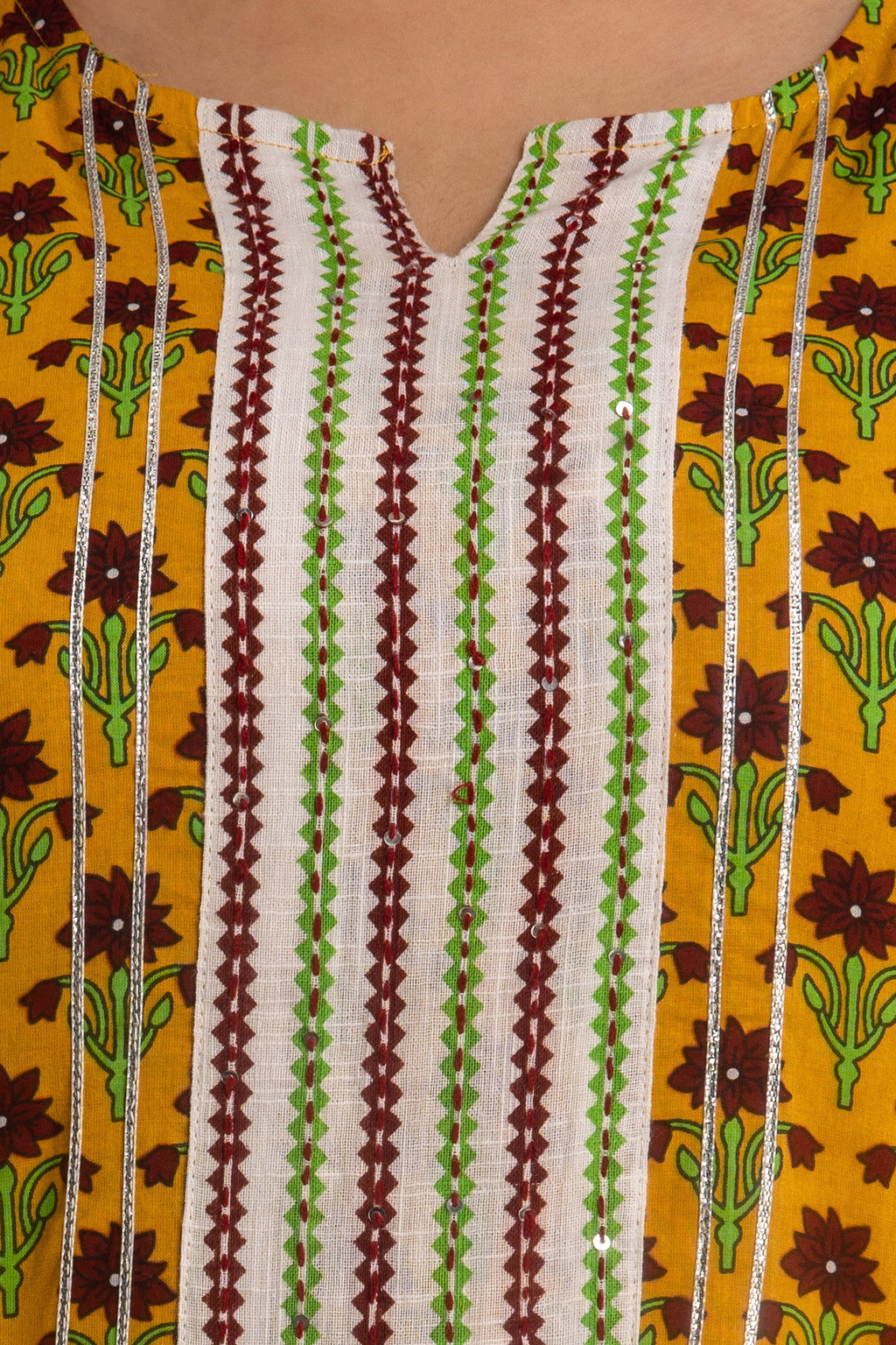 Marigold Print Dupatta Set