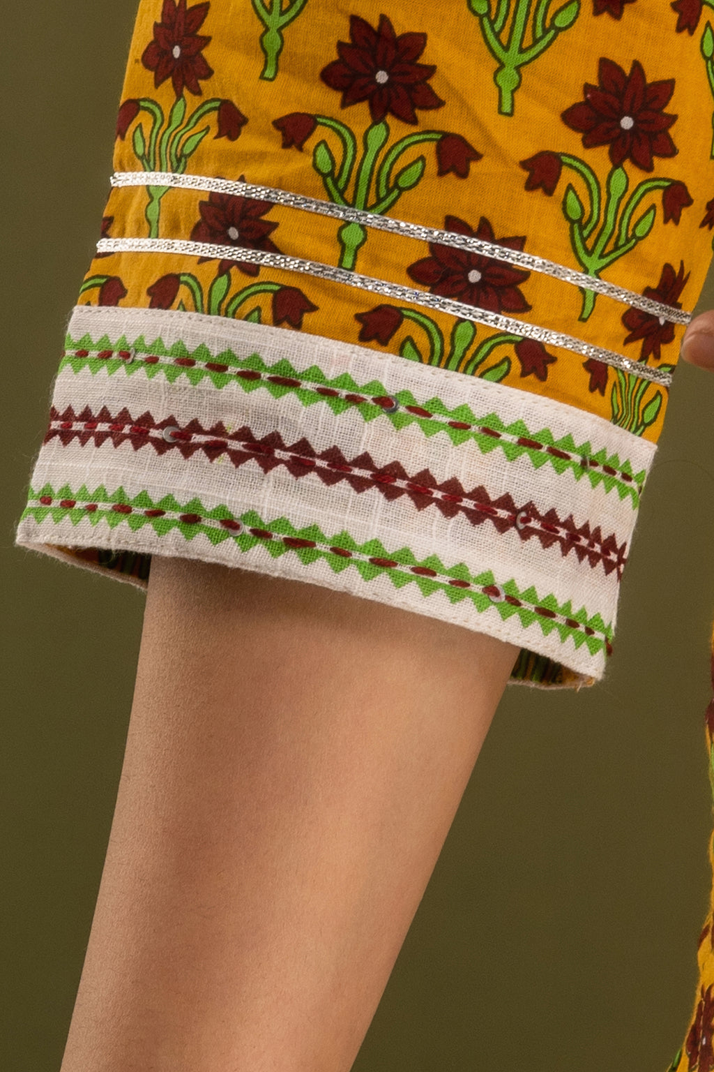 Marigold Print Dupatta Set