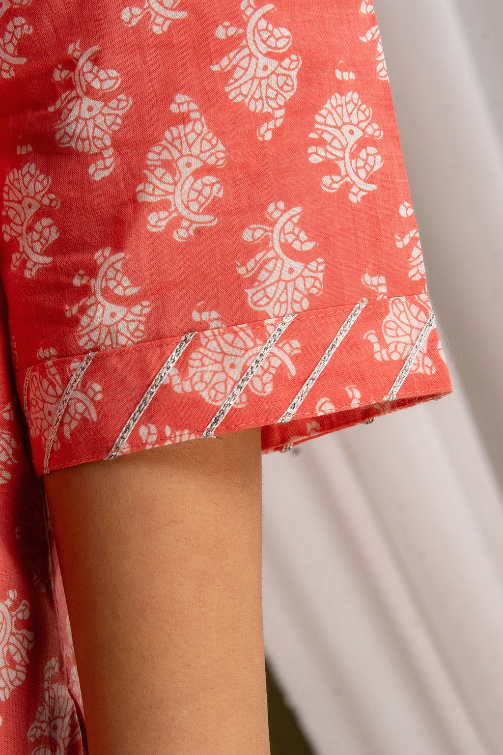 Peach Blossom Dupatta Set