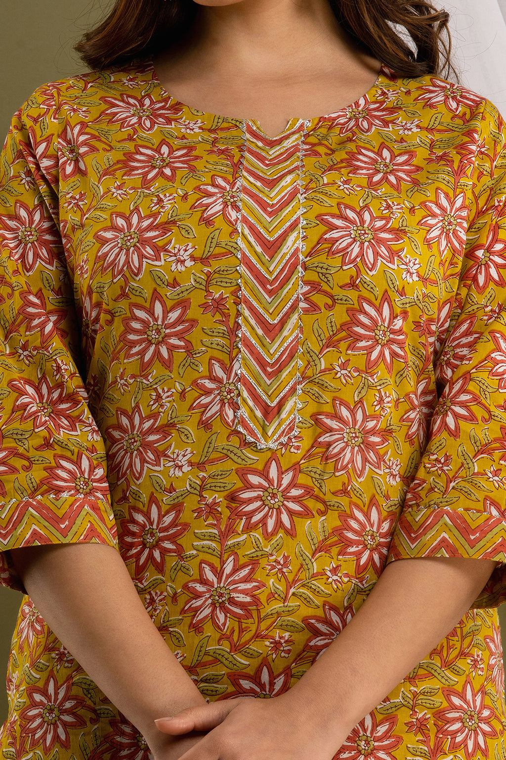 Saffron Rust Dupatta Set