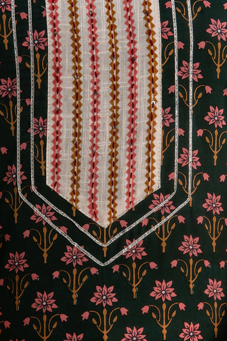 Forest Rose Dupatta Set