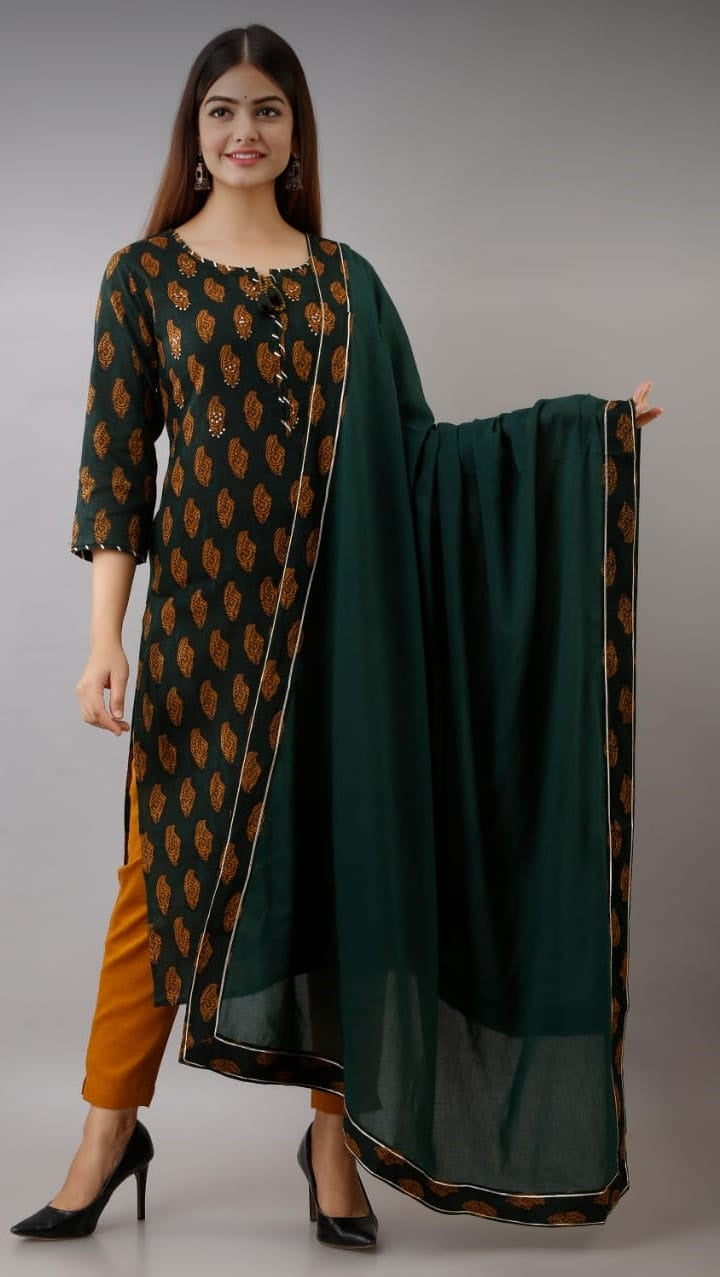 Heritage Pinstripe Dupatta Set