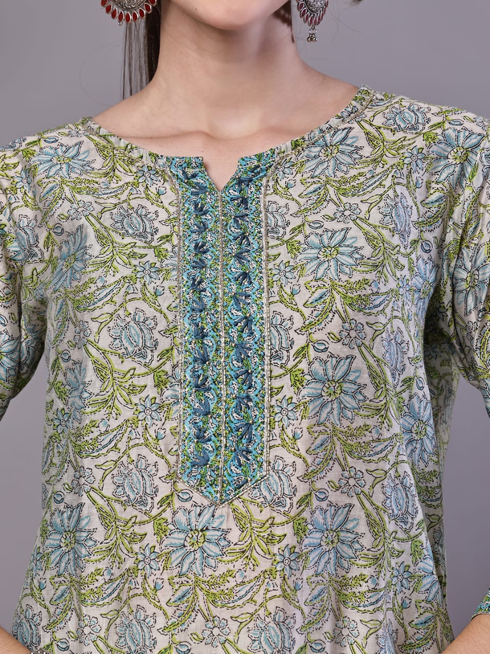 Sage Bloom Dupatta Set