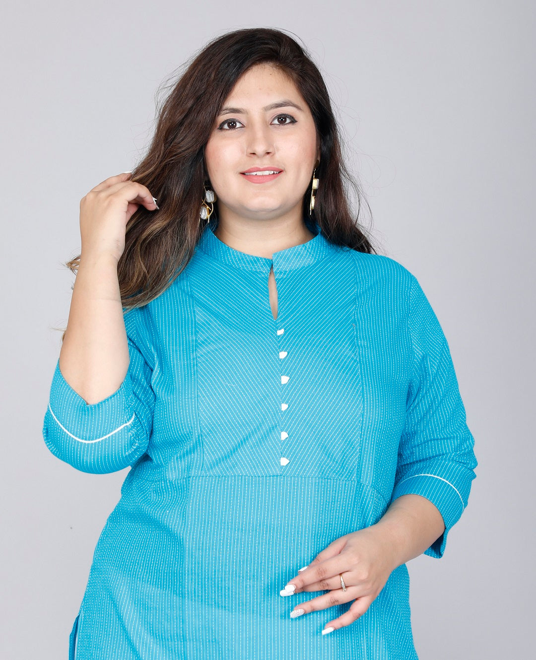Aqua Weave Straight Kurta