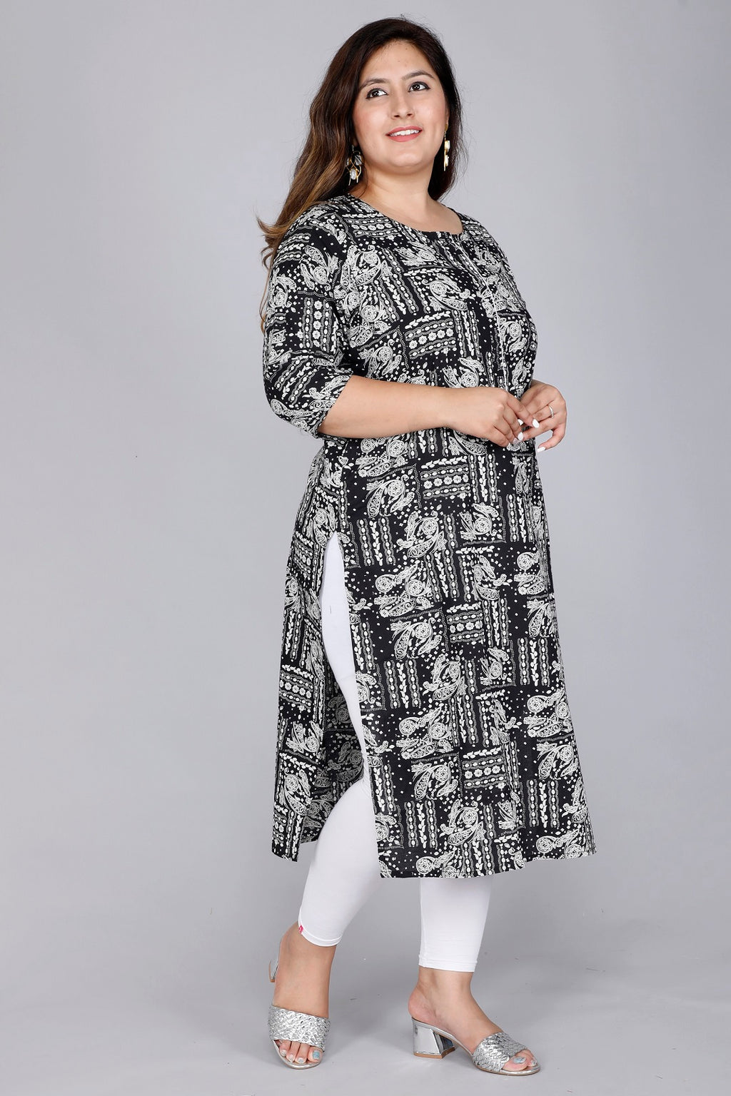 Kalamkari Style Straight Kurta