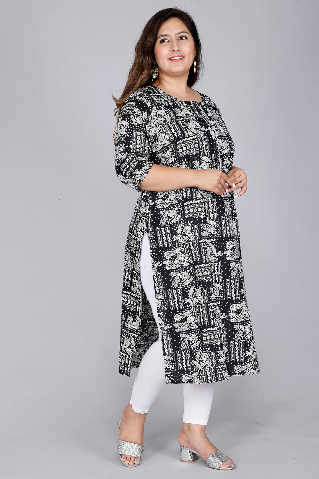 Kalamkari Style Straight Kurta