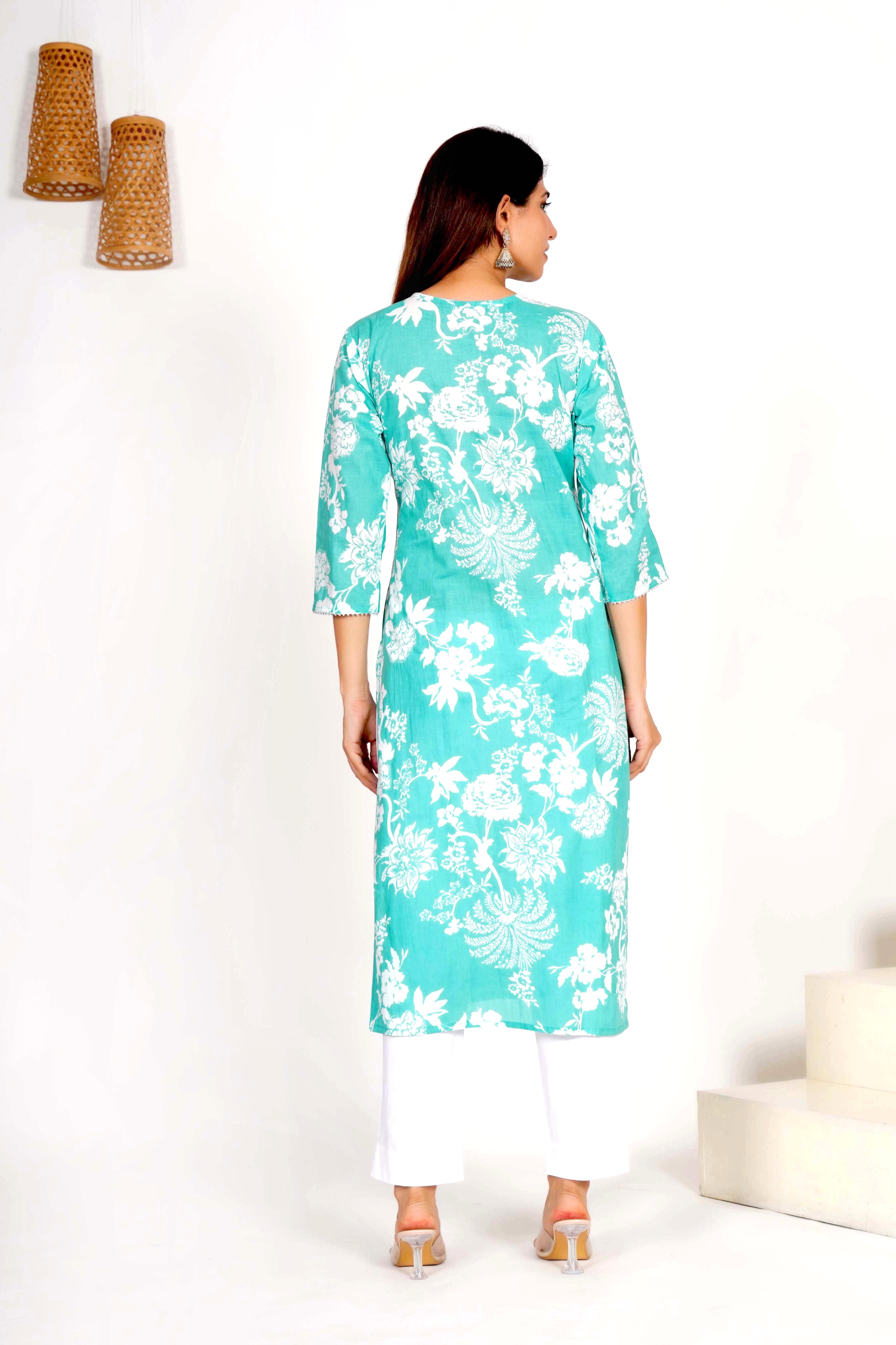 Mint Breeze Dupatta Set