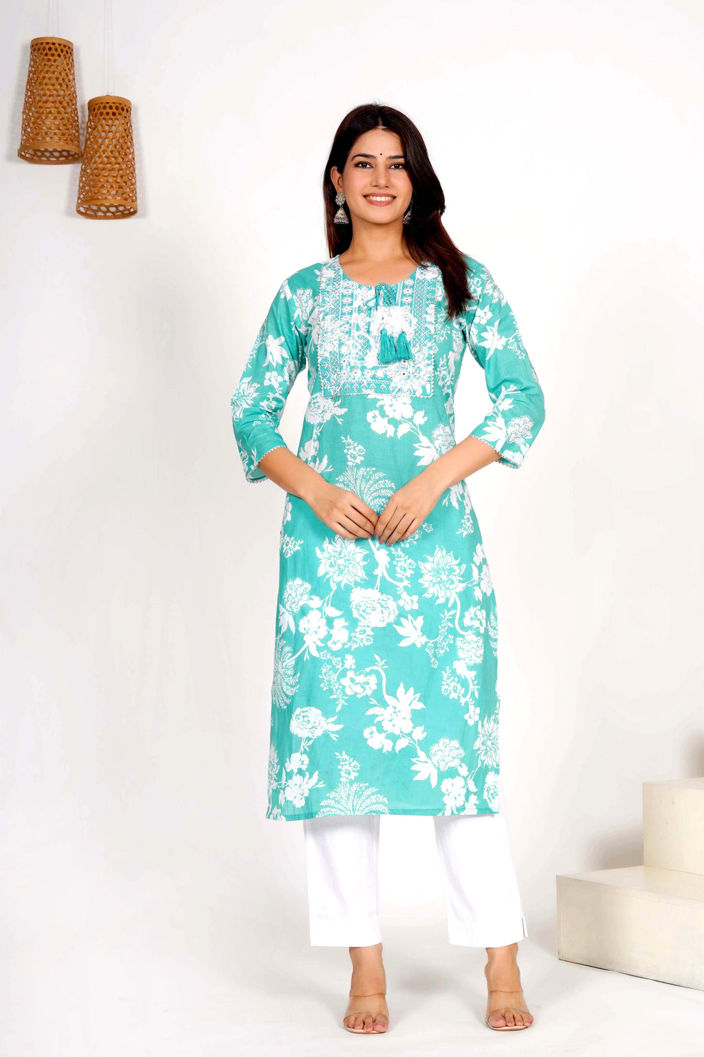 Mint Breeze Dupatta Set