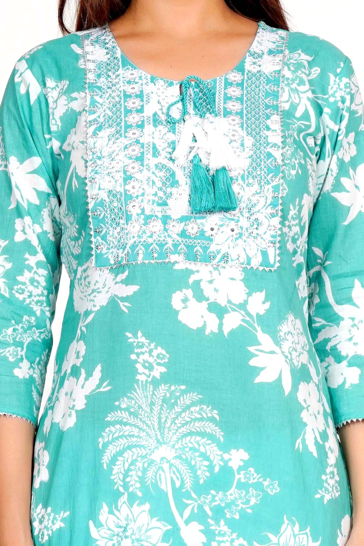 Mint Breeze Dupatta Set