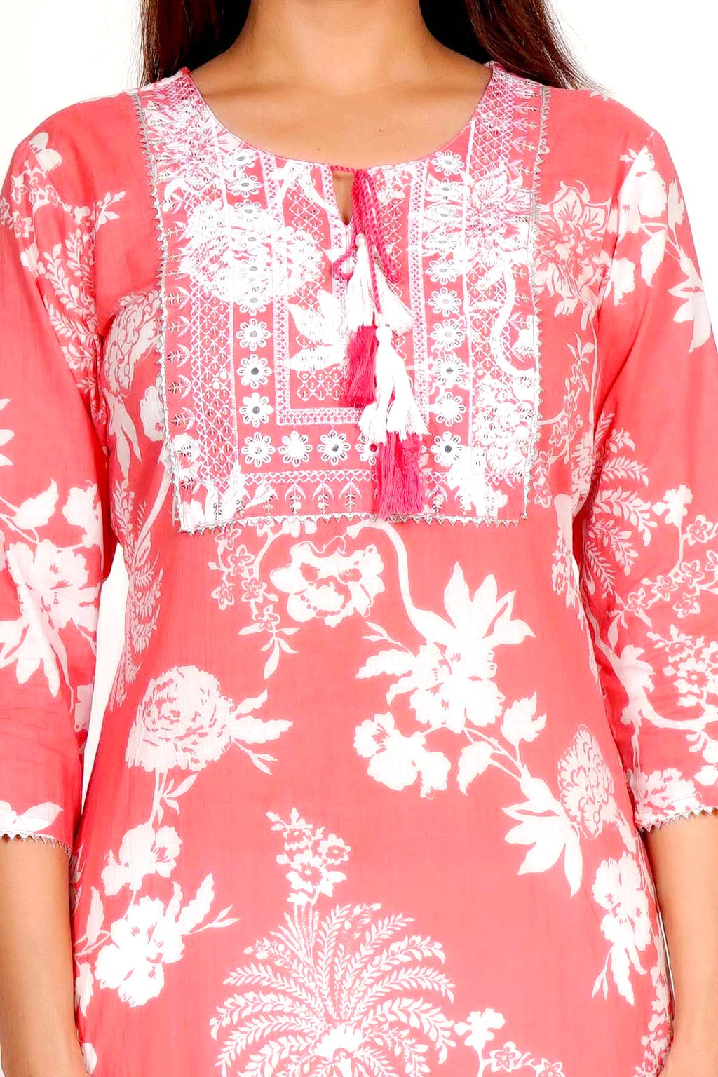 Flamingo Floral Dupatta Set