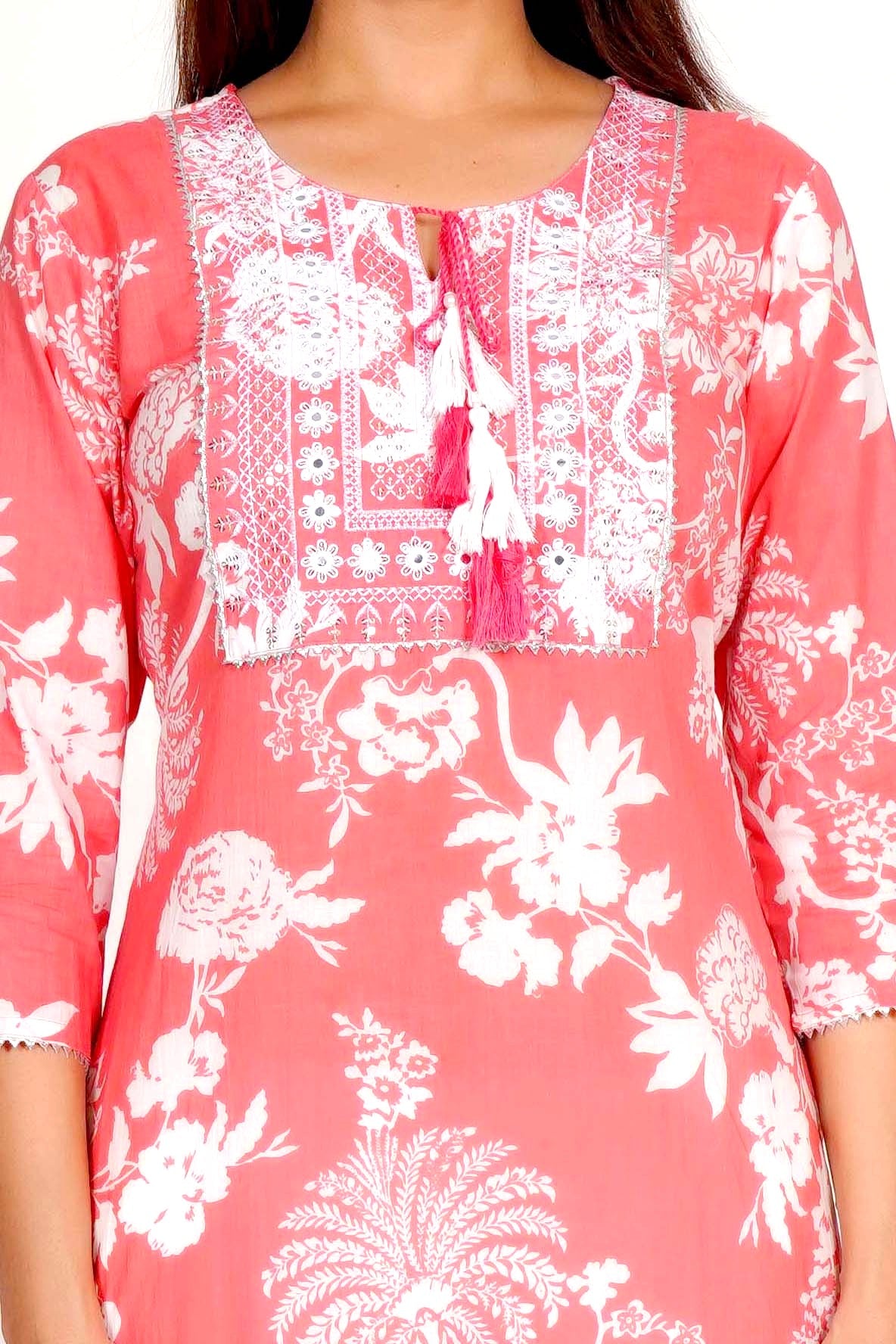 Flamingo Floral Dupatta Set