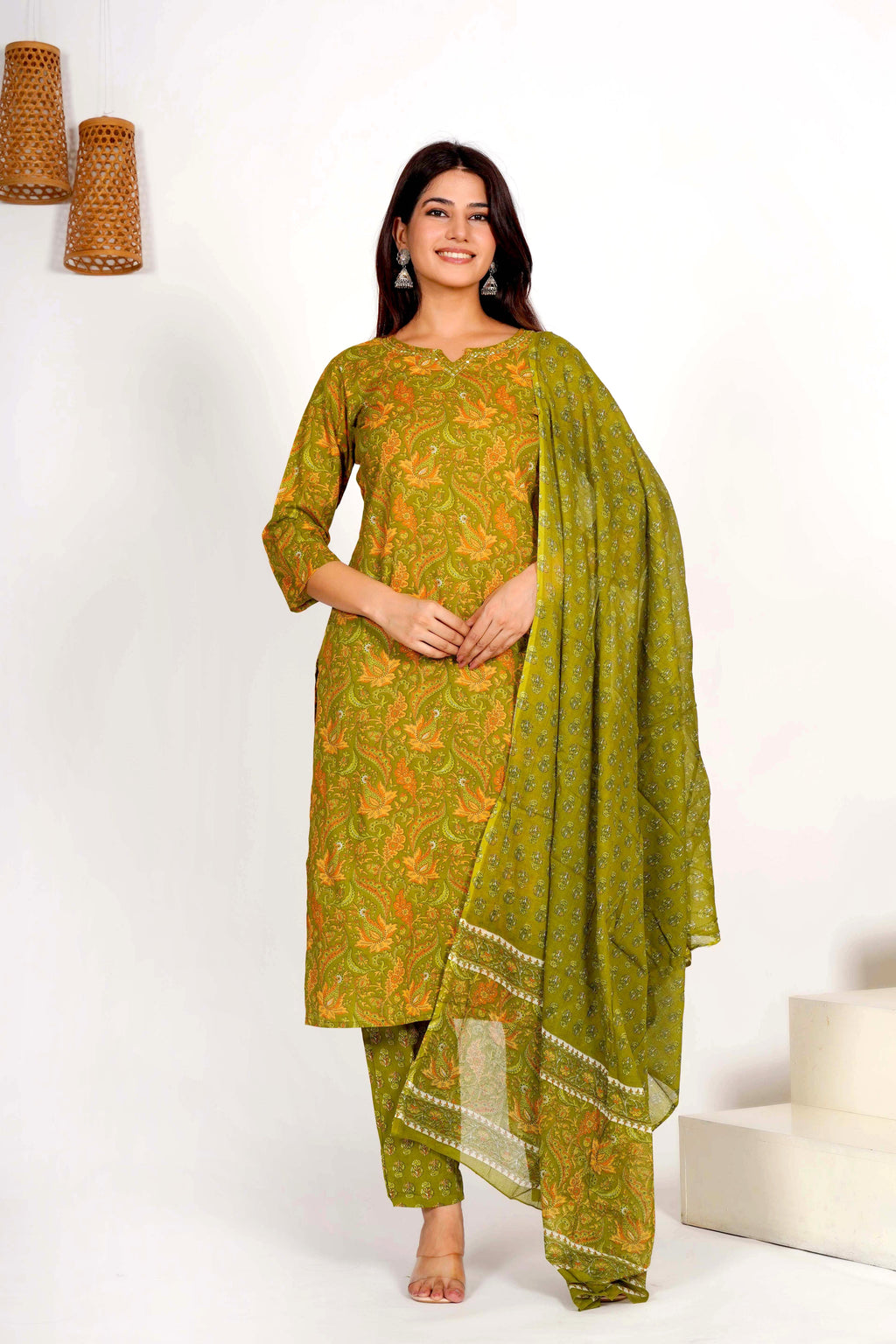 Olive Grove Dupatta Set