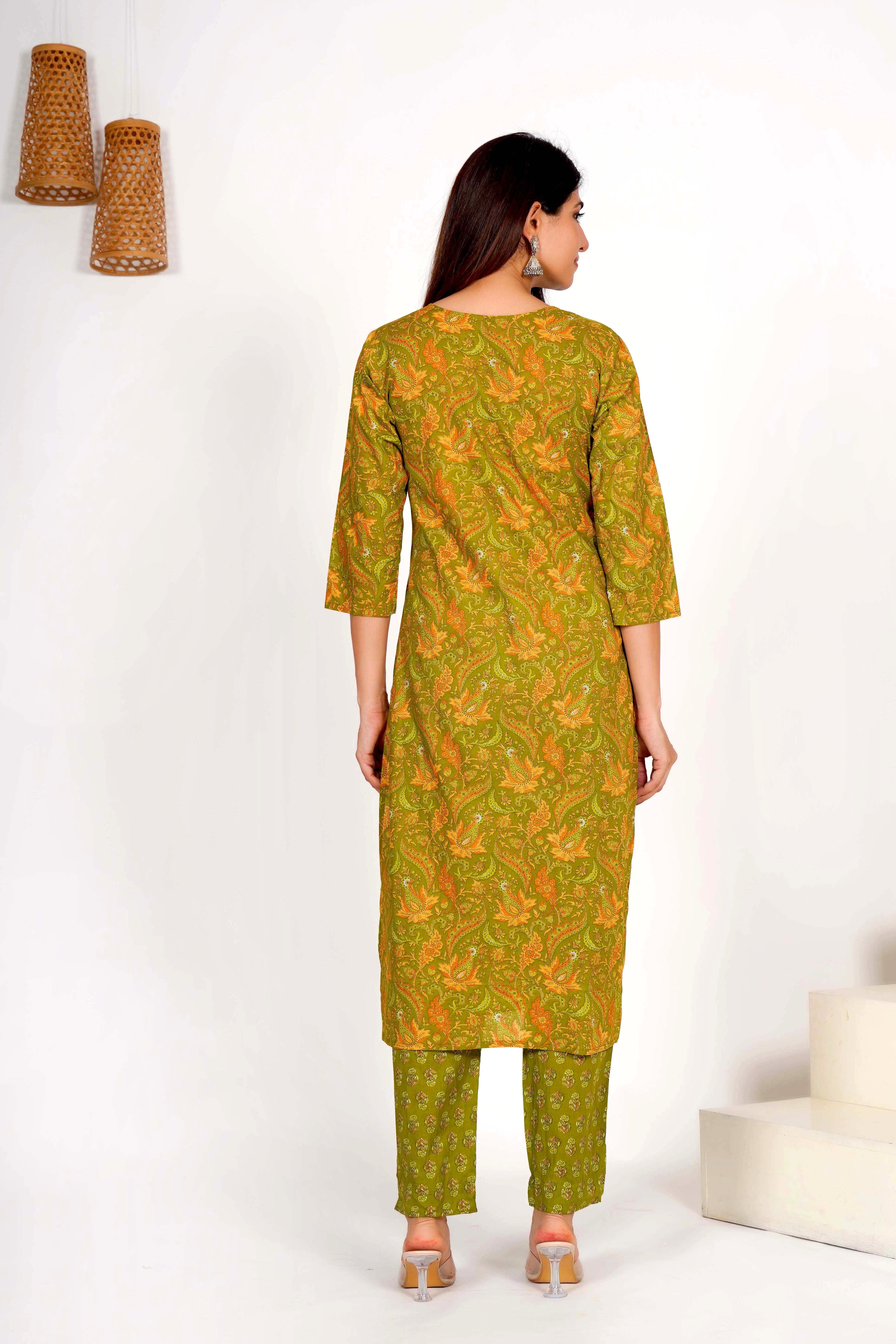 Olive Grove Dupatta Set