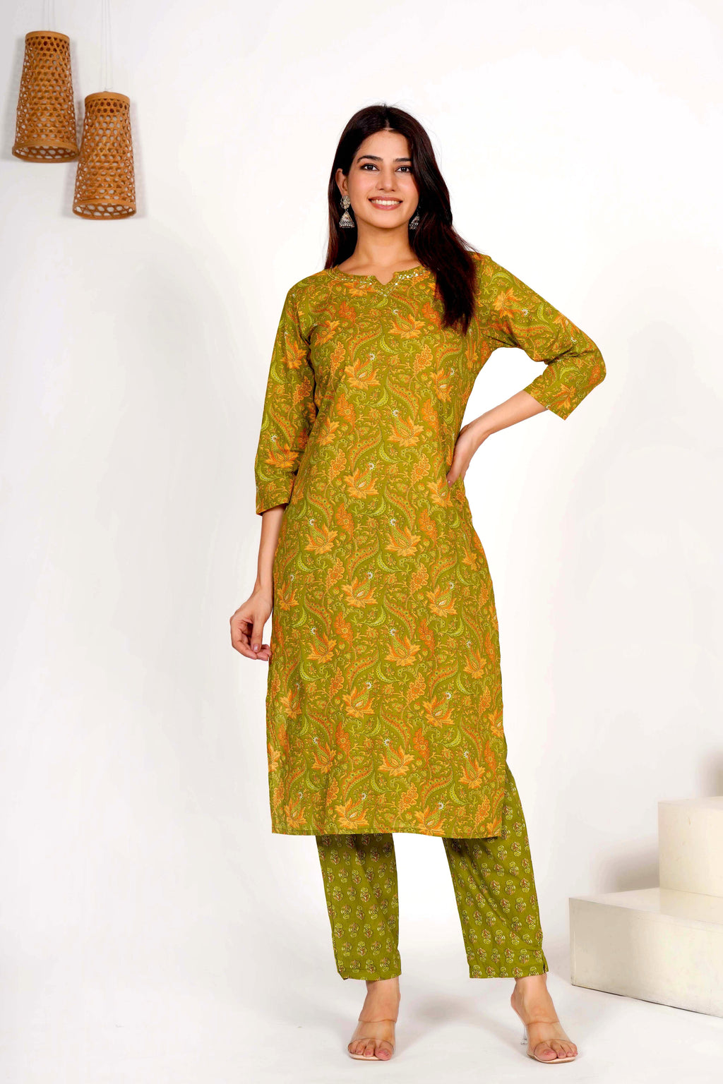 Olive Grove Dupatta Set