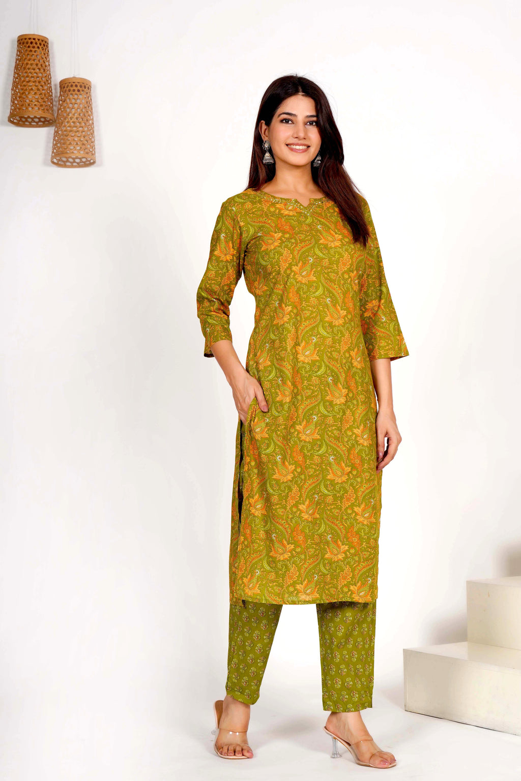 Olive Grove Dupatta Set