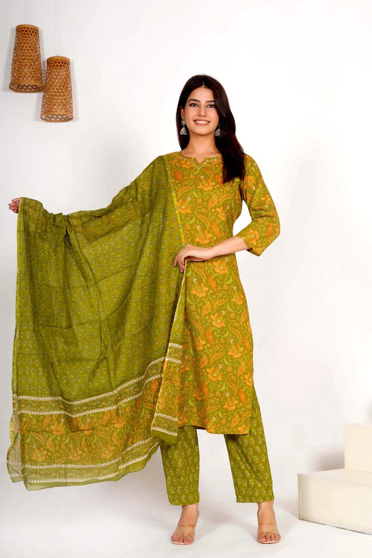 Olive Grove Dupatta Set