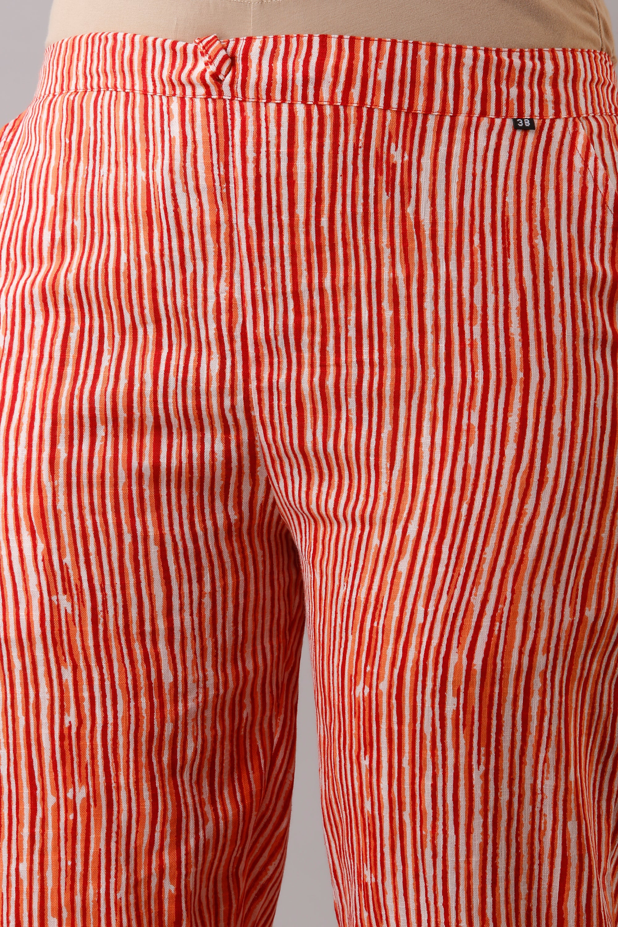 Red Motif Print Dupatta Set