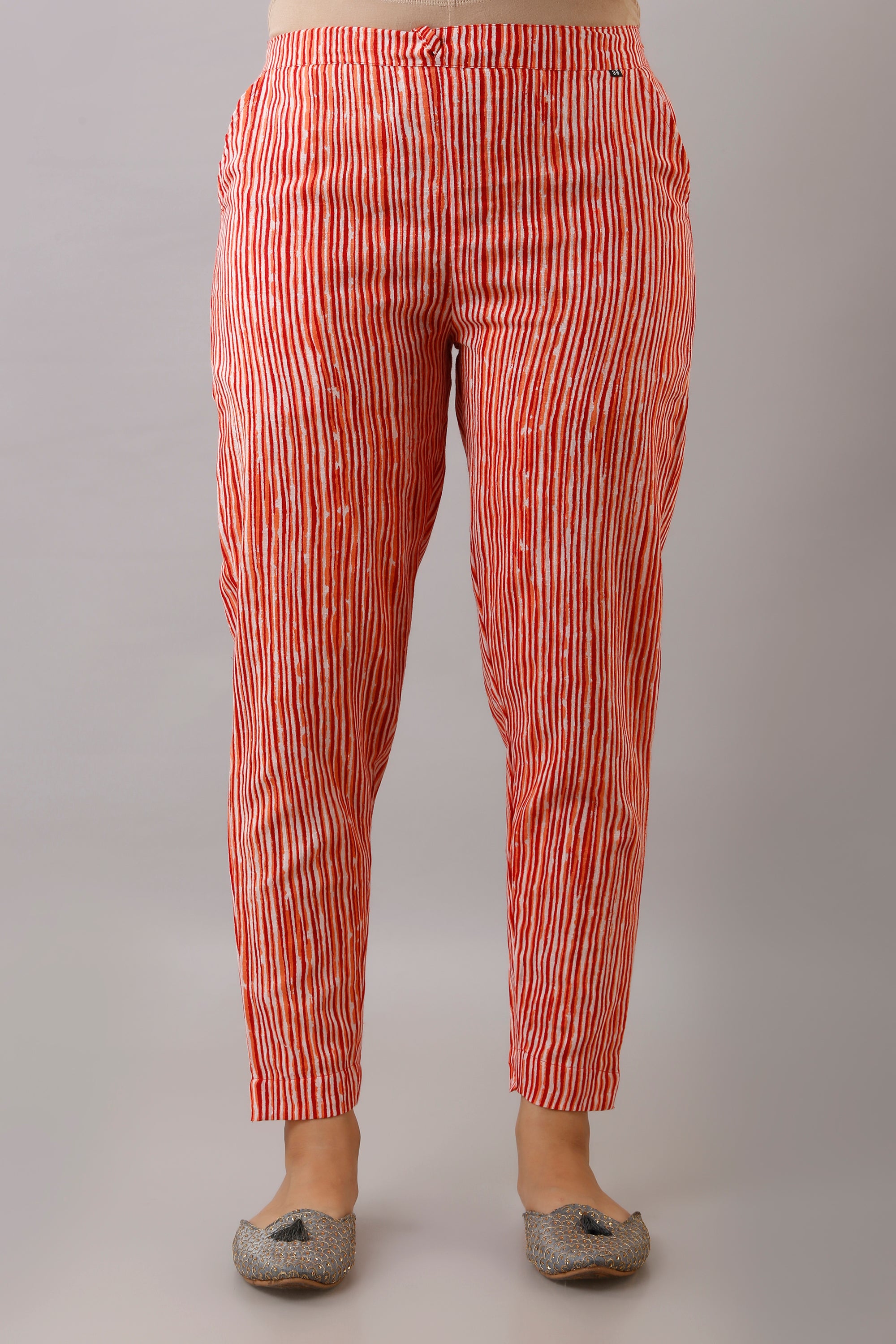 Red Motif Print Dupatta Set