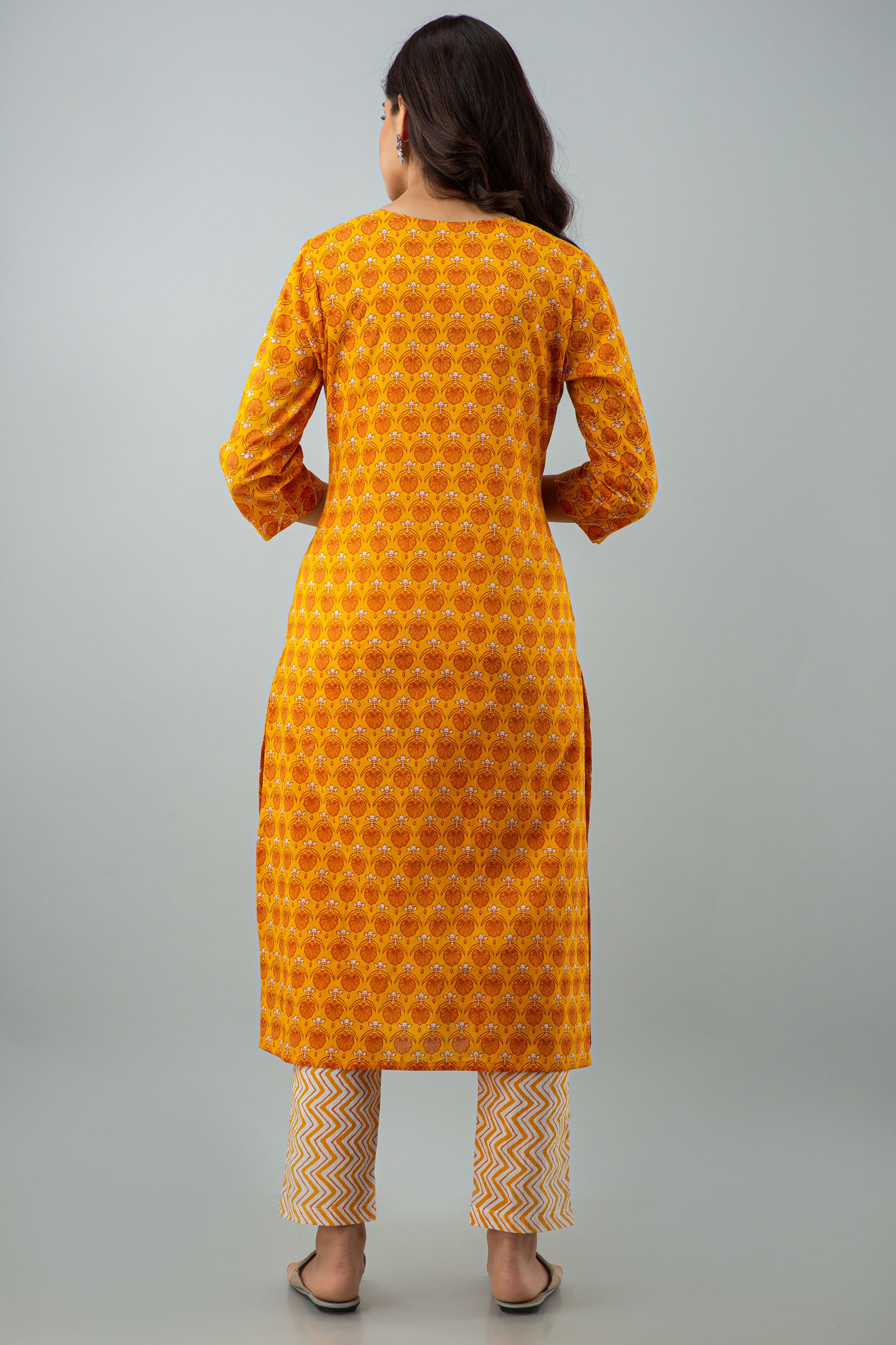 Mustard Yellow Dupatta Set