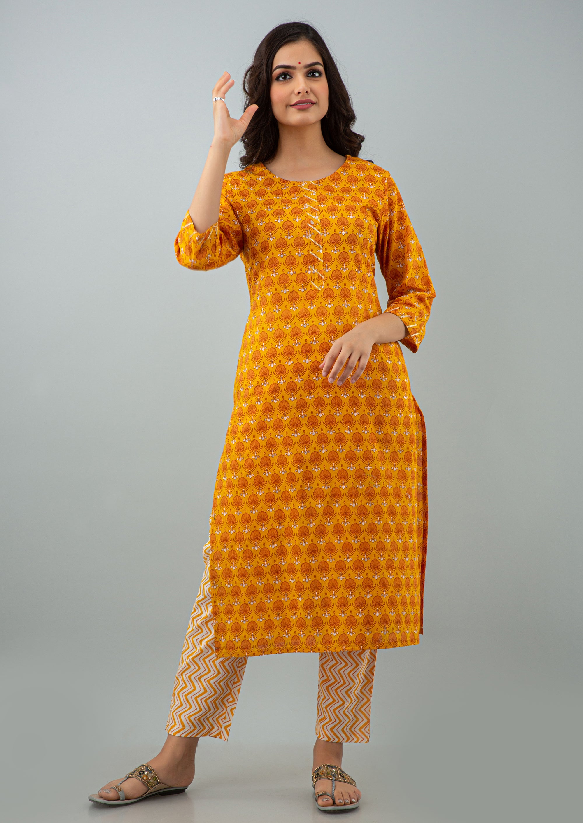 Mustard Yellow Dupatta Set