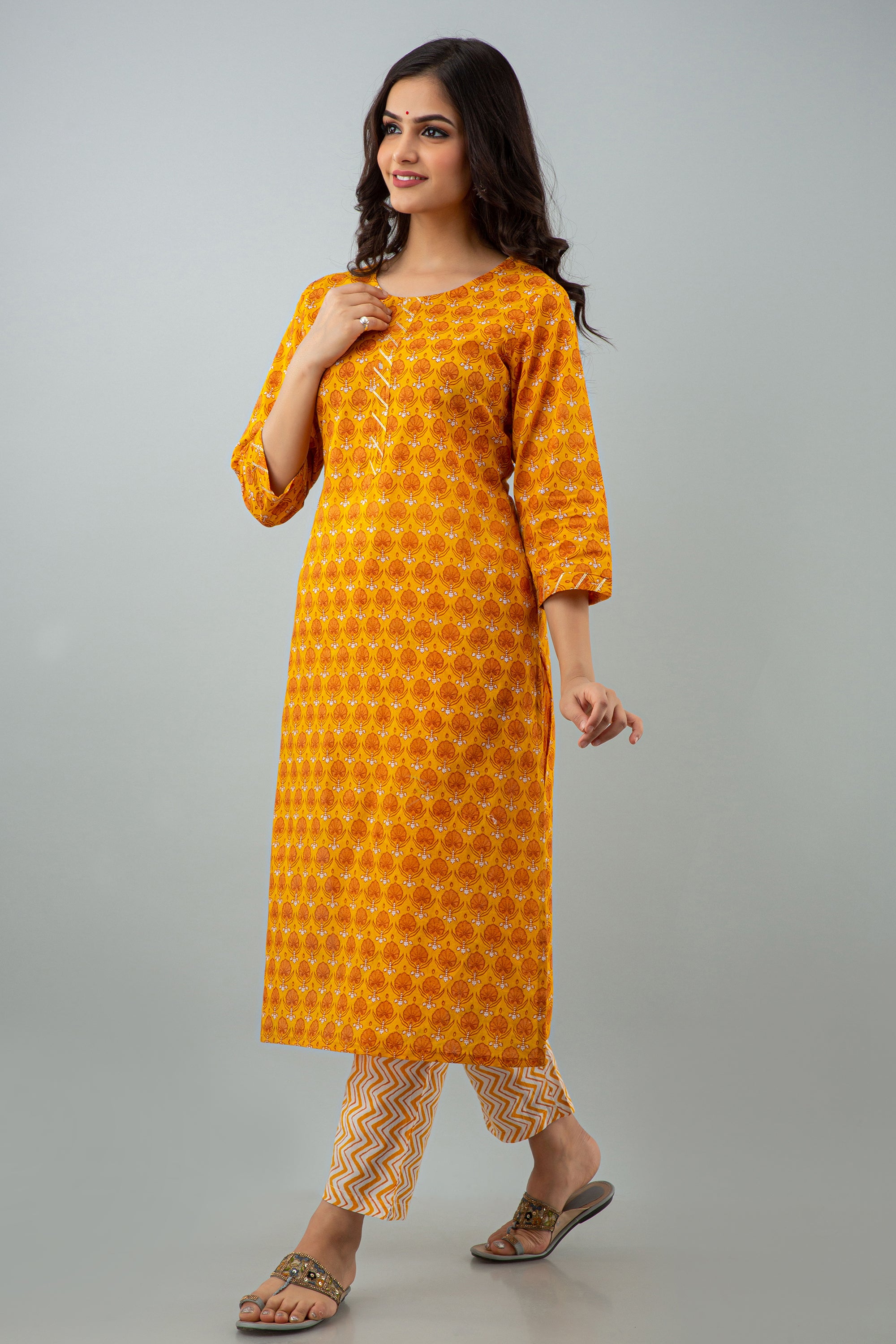 Mustard Yellow Dupatta Set