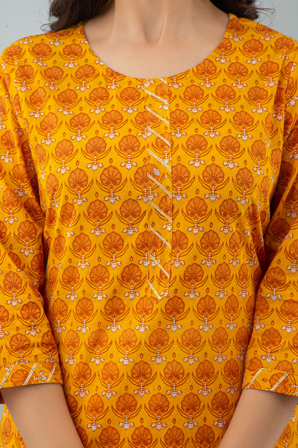 Mustard Yellow Dupatta Set