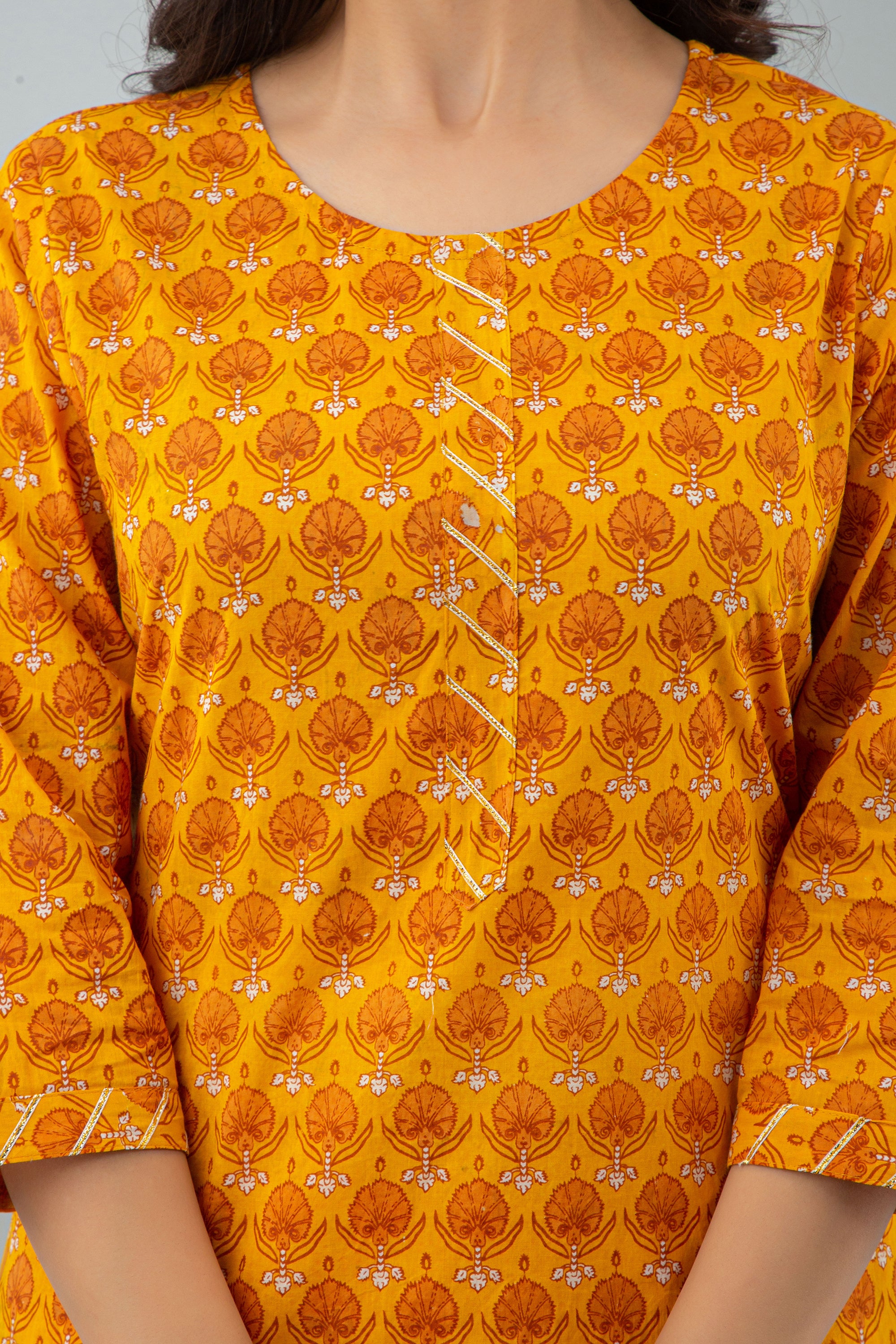 Mustard Yellow Dupatta Set