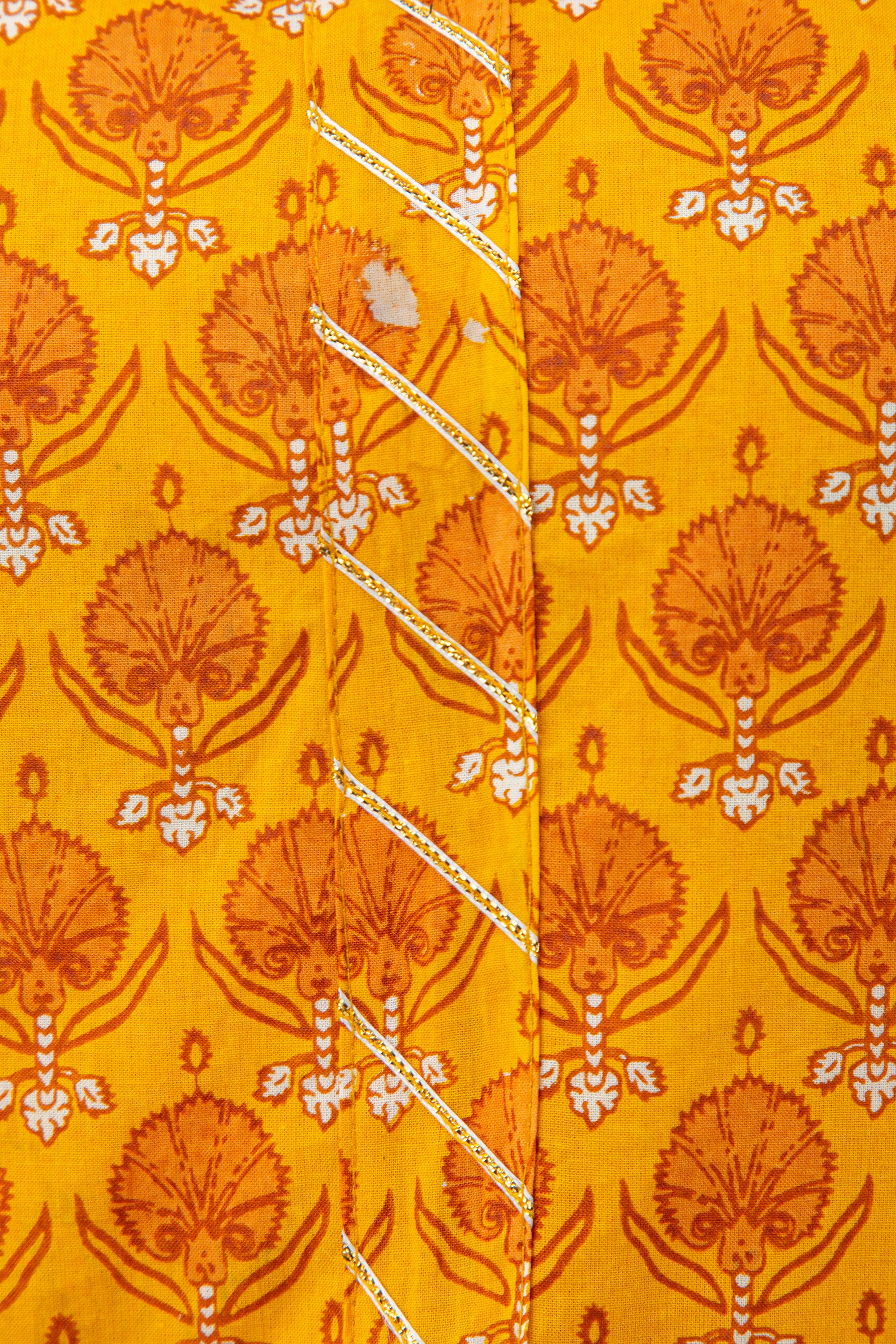 Mustard Yellow Dupatta Set