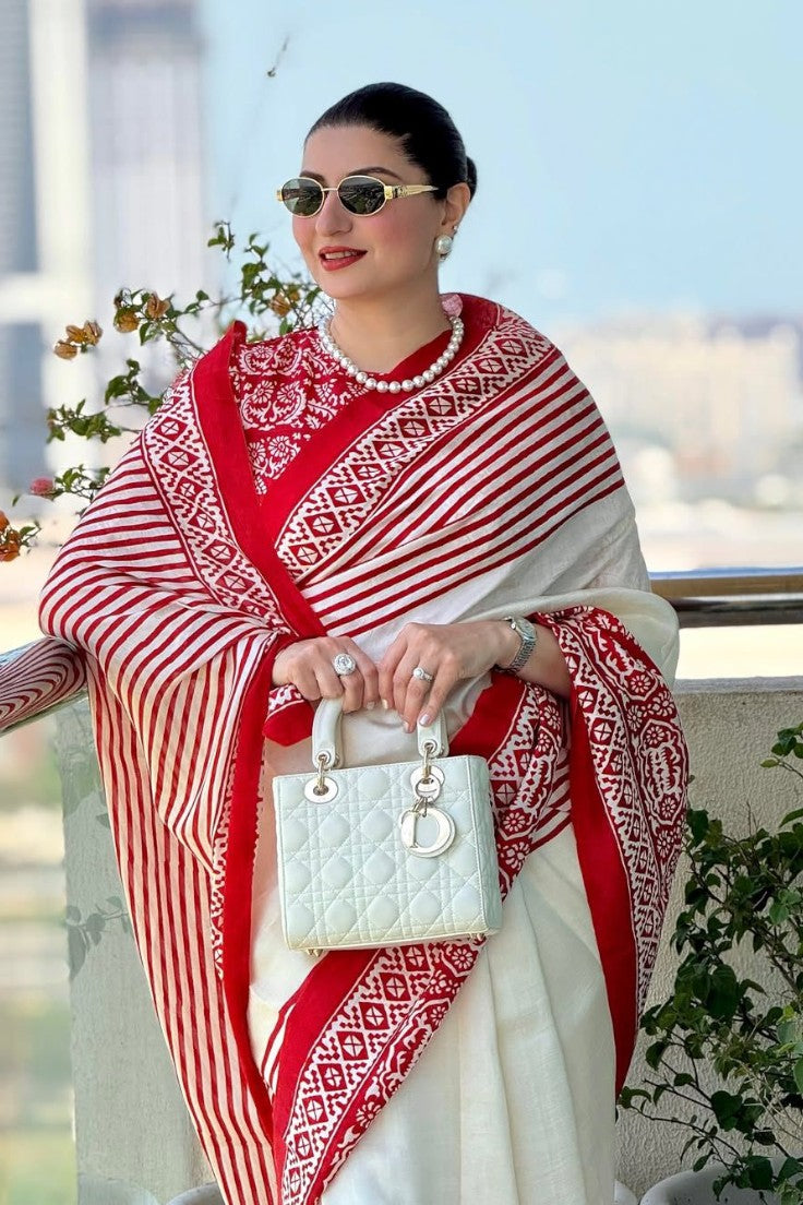 Crimson Heritage Saree