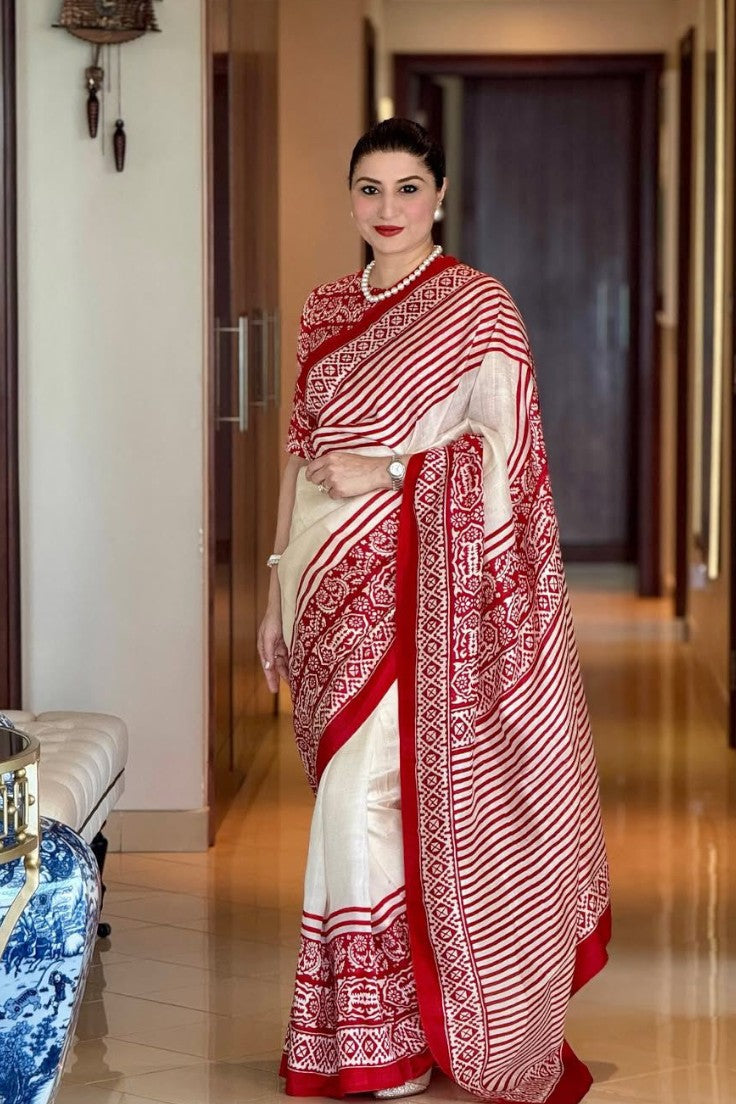 Crimson Heritage Saree
