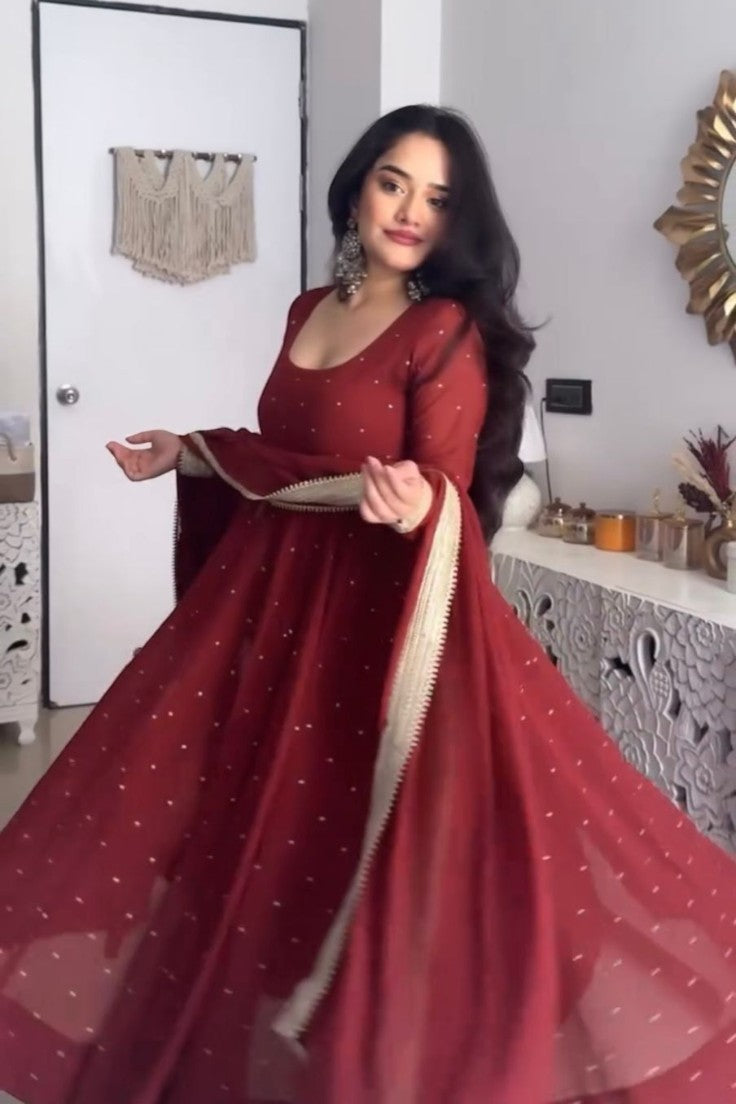 The Ruby Royale Anarkali set