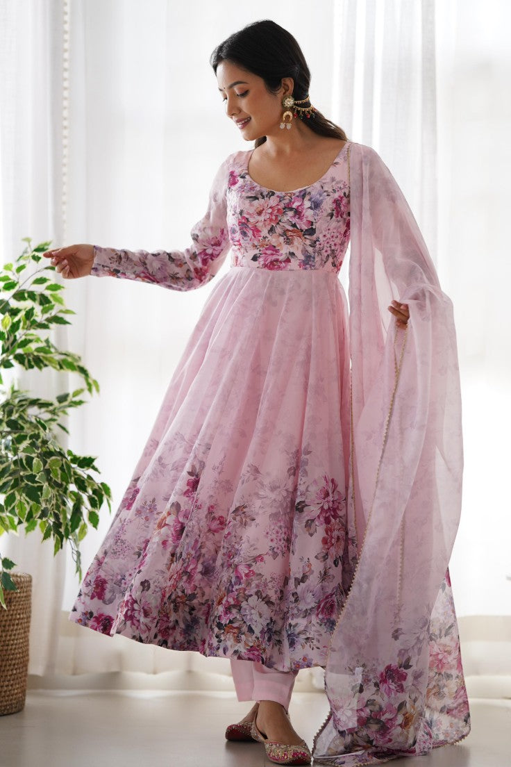 Sapphire Gardenia Anarkali Set